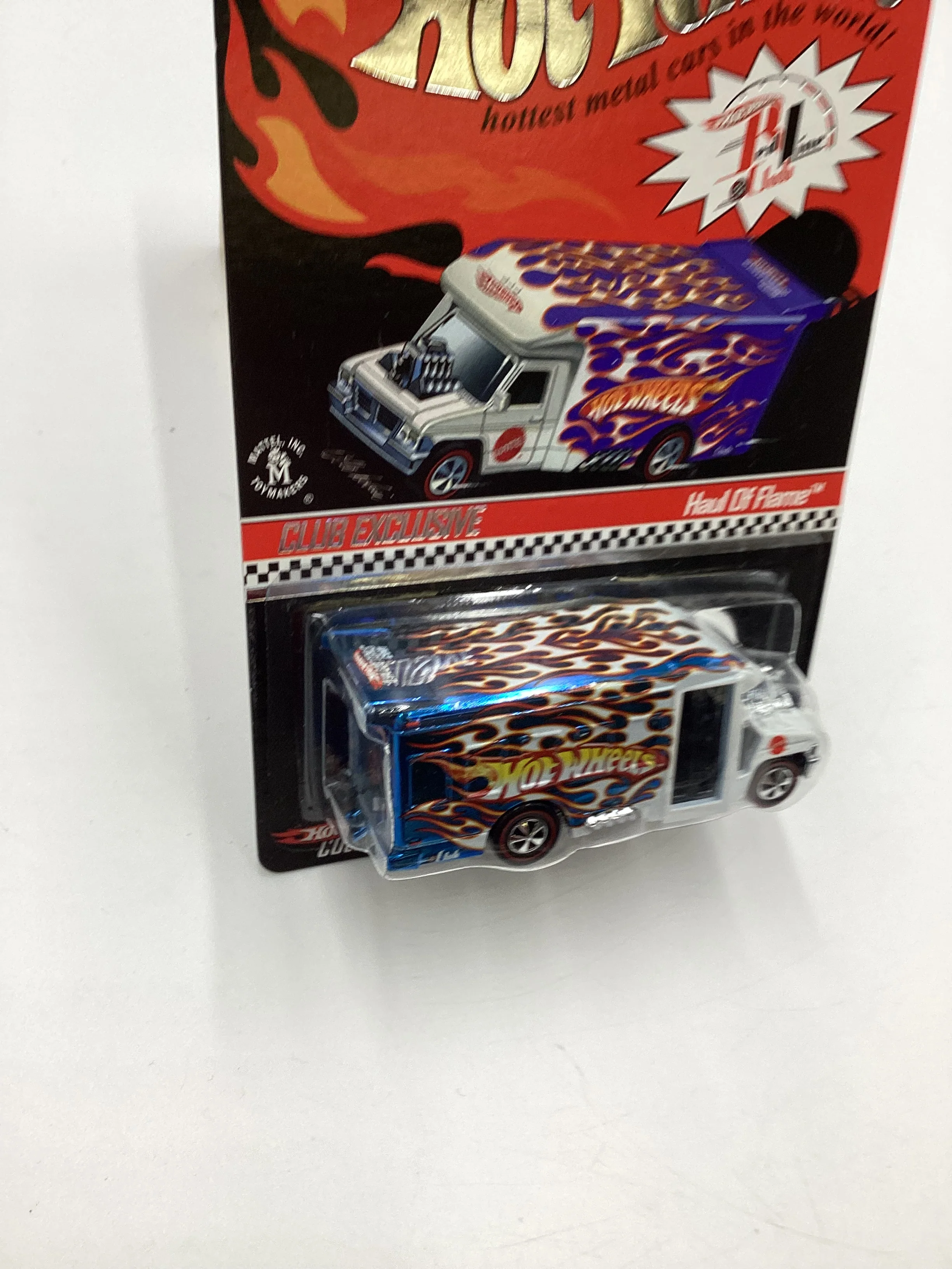2009 Hot Wheels RLC Club Exclusive #2955/3500 Haul of Flame Blue/White with protector - Image 5