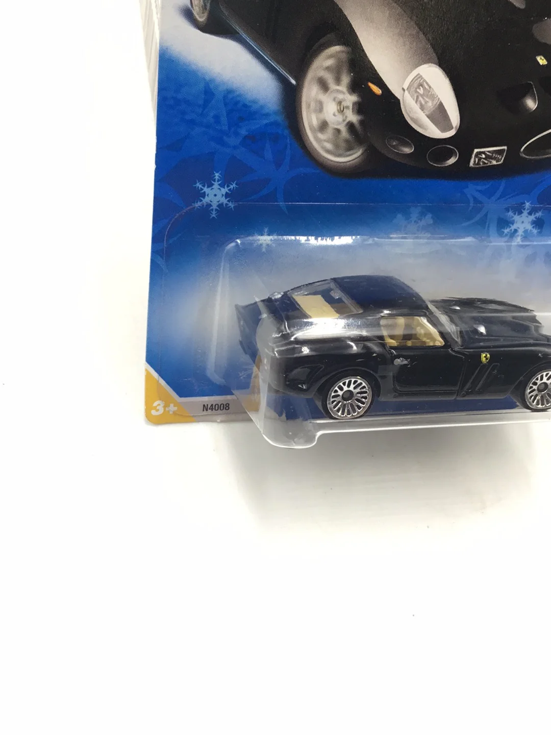 2009 Hot Wheels Target snowflake card #5 Ferrari 250 GTO with protector - Image 3