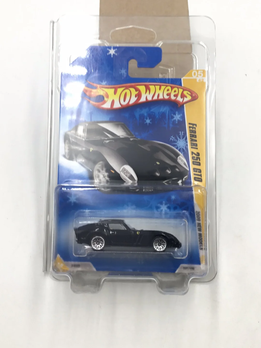 2009 Hot Wheels Target snowflake card #5 Ferrari 250 GTO with protector - Image 7