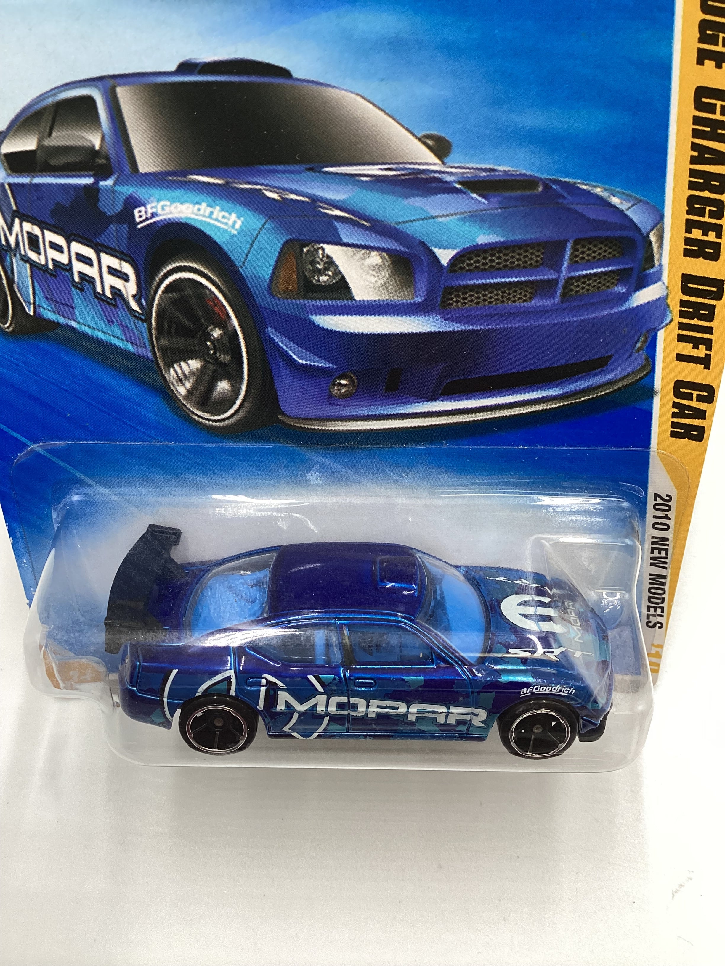 2010 Hot Wheels #043 Dodge Charger Drift Car Blue 38B - Image 6