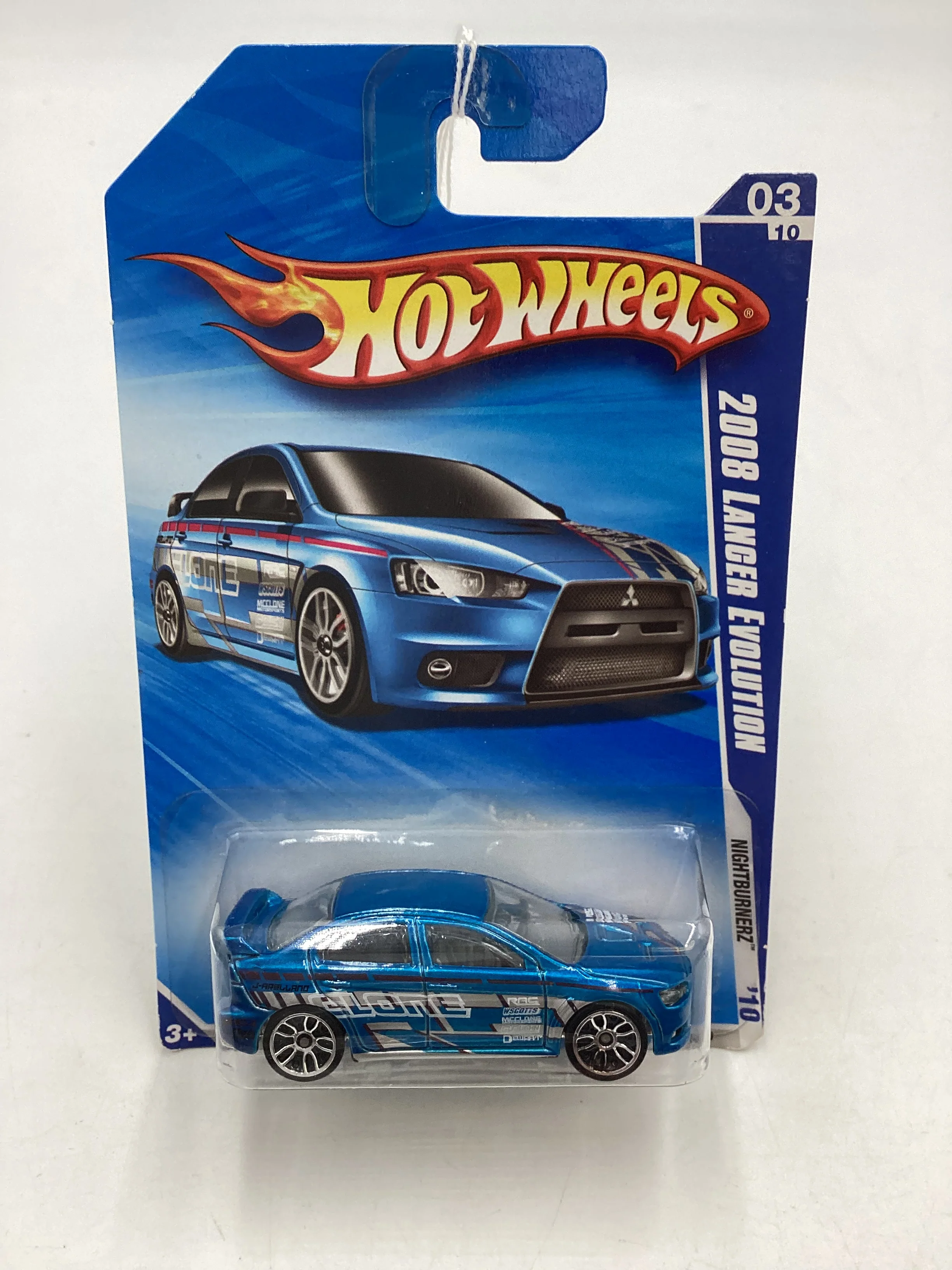 2010 Hot Wheels #091 Blue 2008 Lancer Evolution 91D - Image 2