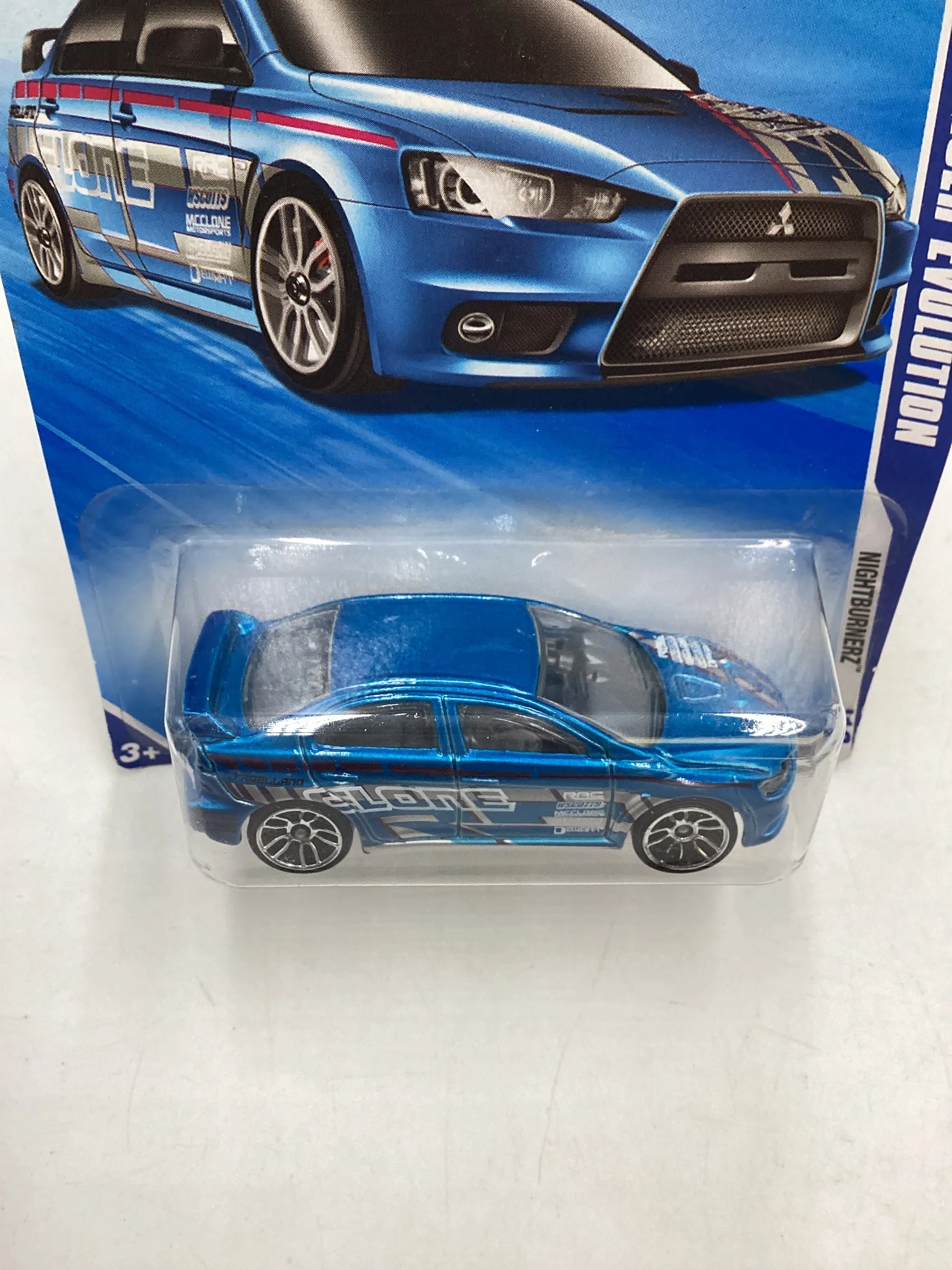 2010 Hot Wheels #091 Blue 2008 Lancer Evolution 91D - Image 5