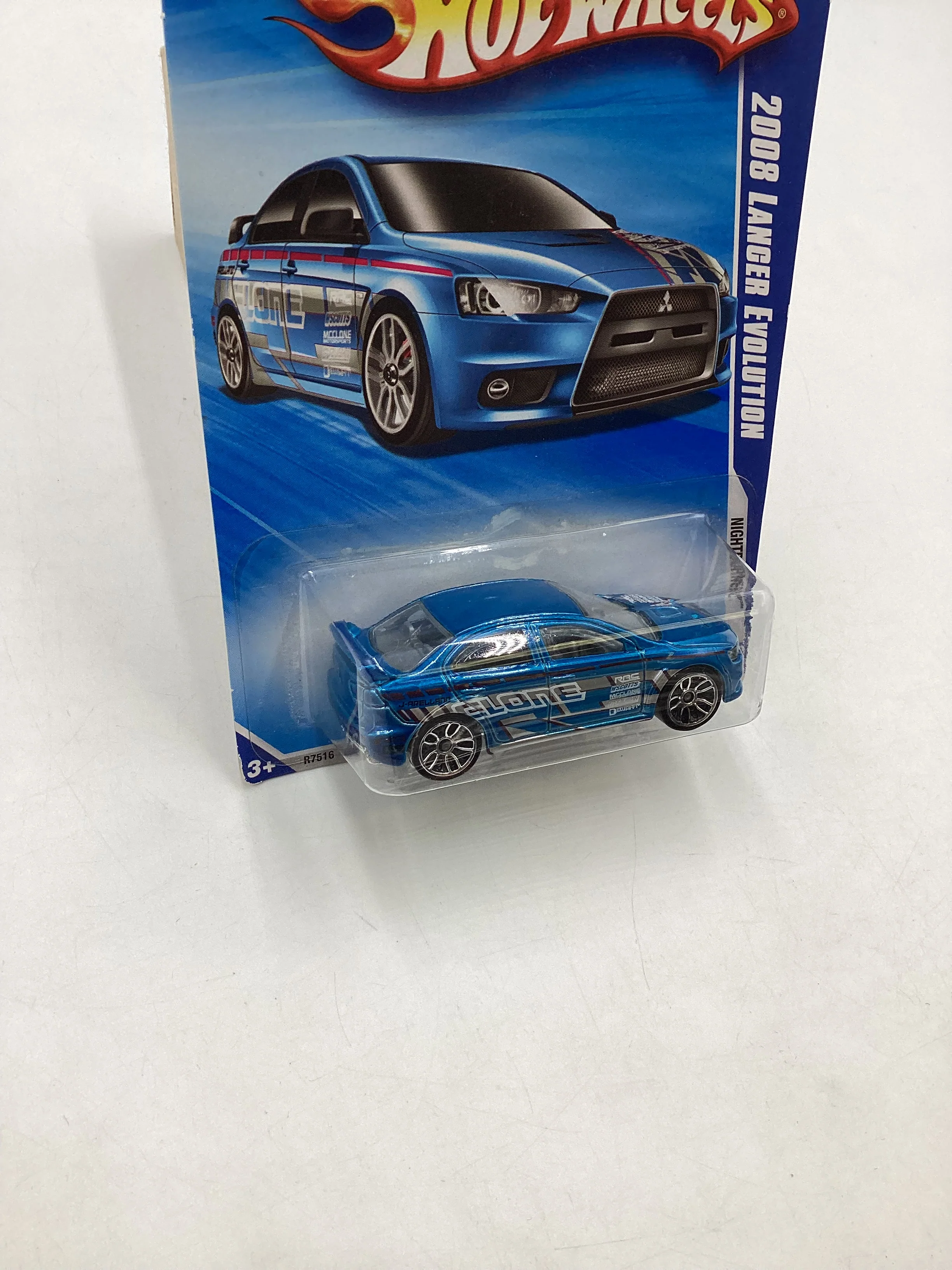 2010 Hot Wheels #091 Blue 2008 Lancer Evolution 91D - Image 6