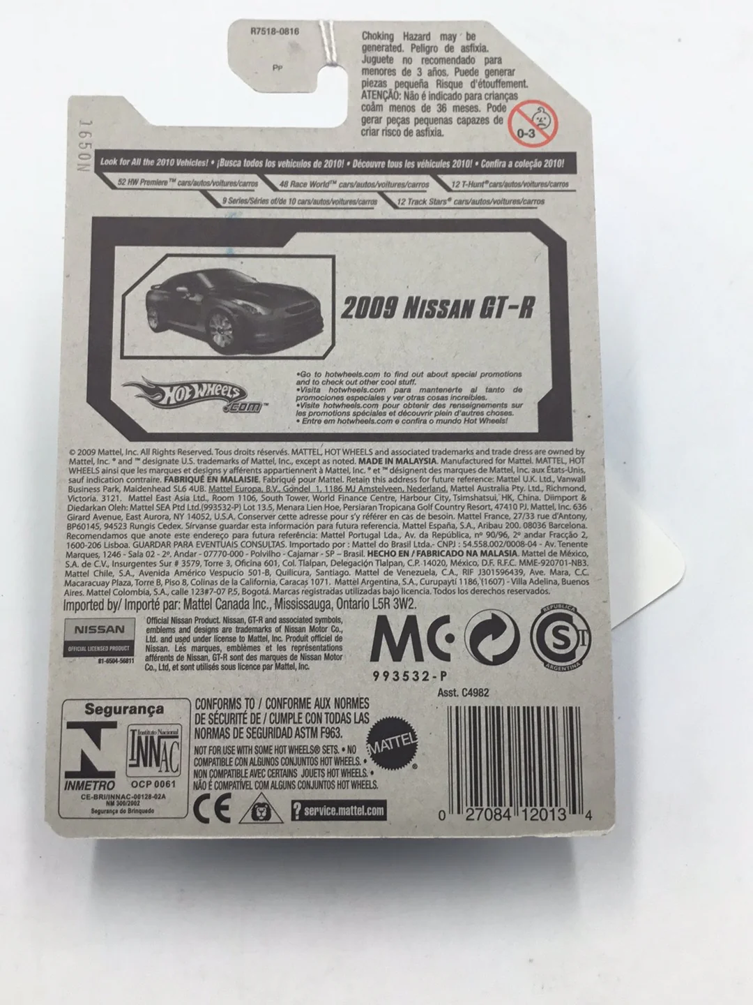 2010 Hot Wheels #101 2009 Nissan GT-R - Image 6