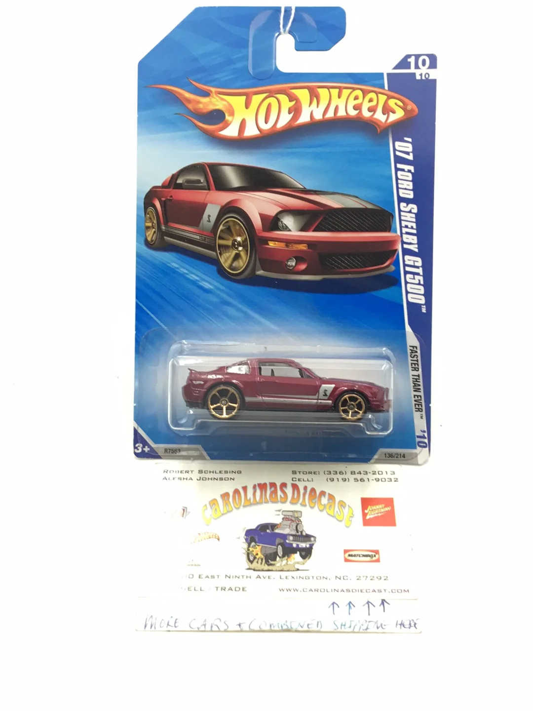 2010 Hot Wheels #136 2007 Ford Shelby Gt500 JJ7