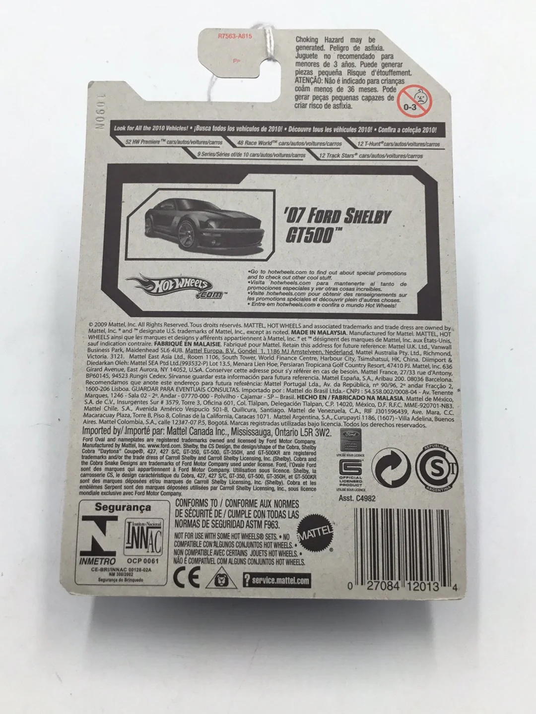2010 Hot Wheels #136 2007 Ford Shelby Gt500 JJ7 - Image 6