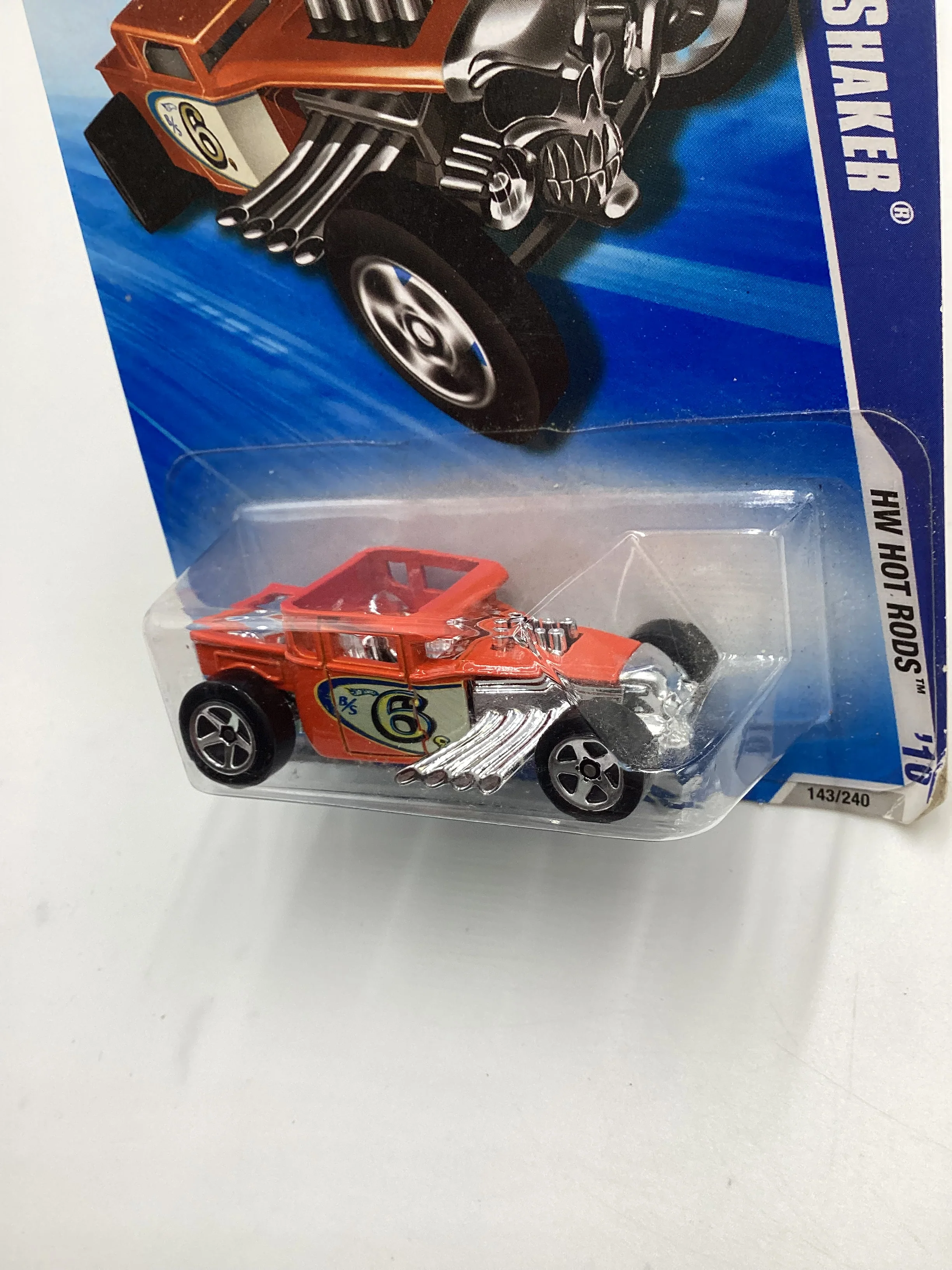 2010 Hot Wheels #143 Bone Shaker Orange 56A - Image 4