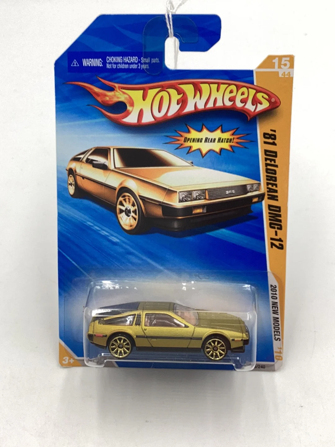 2010 Hot Wheels #15 81 DeLorean DMC-12 gold 60E - Image 2