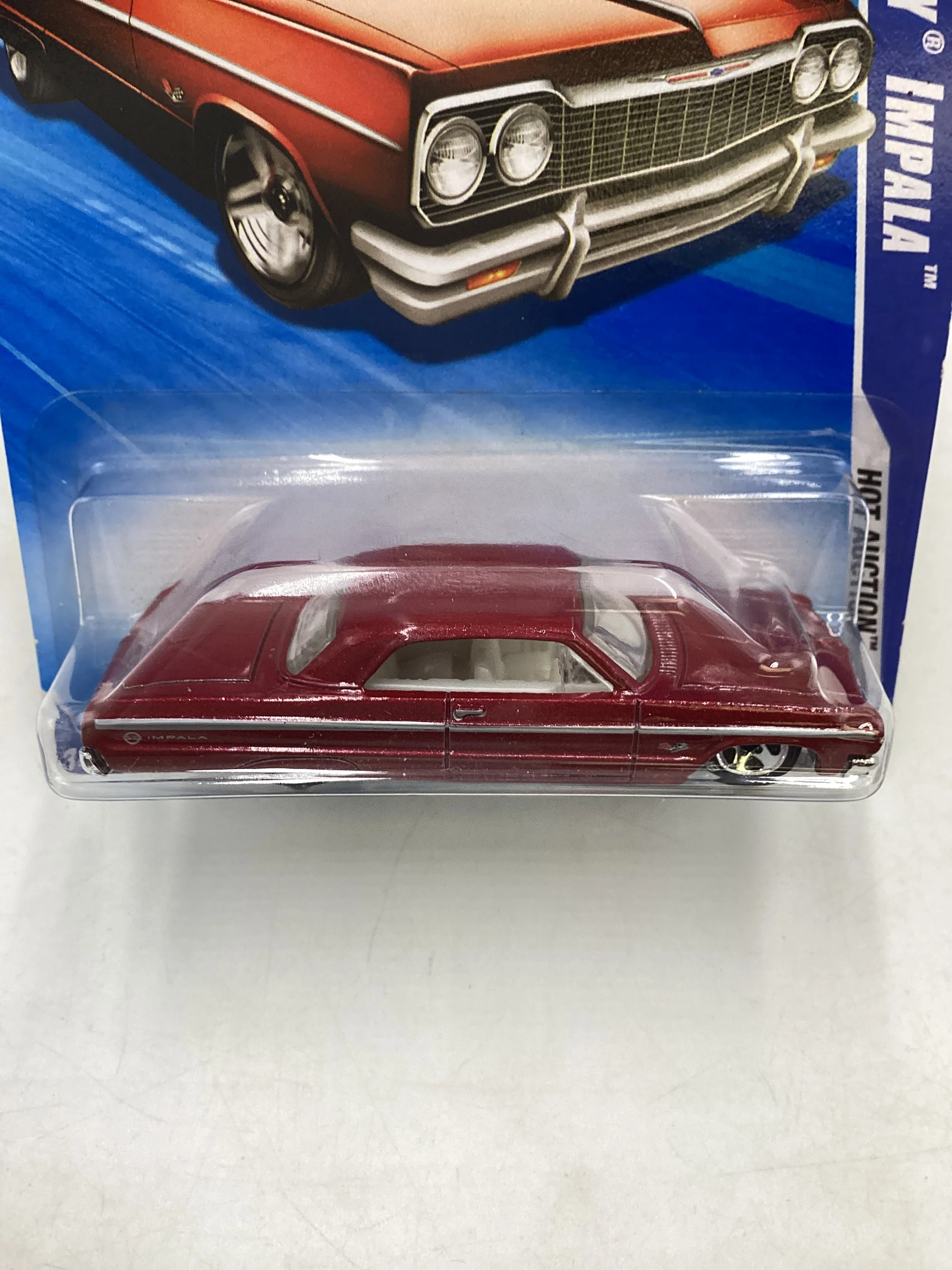 2010 Hot Wheels #161 64 Chevy Impala Red Walmart Exclusives 234B - Image 3