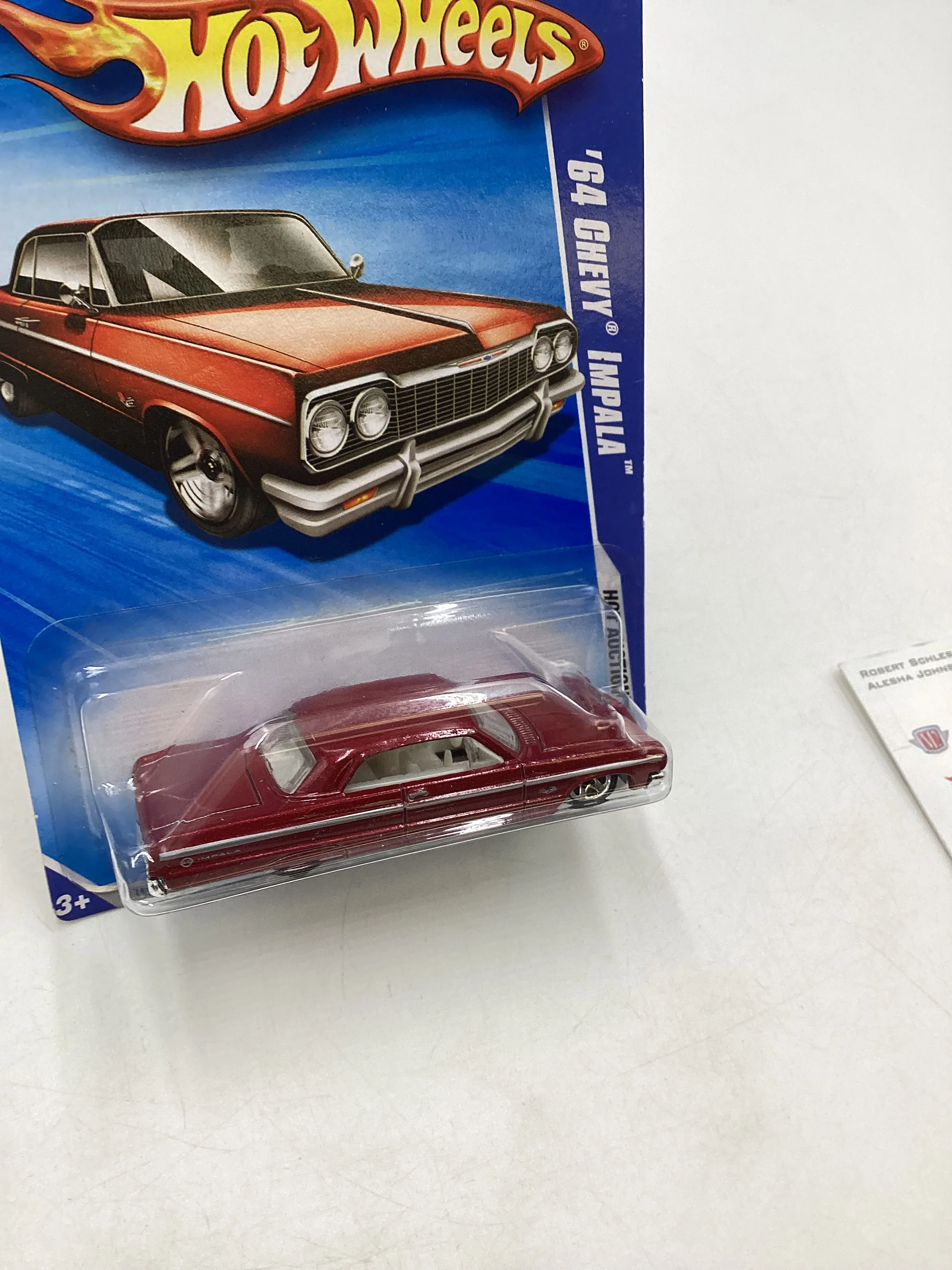 2010 Hot Wheels #161 64 Chevy Impala Red Walmart Exclusives 234B - Image 4