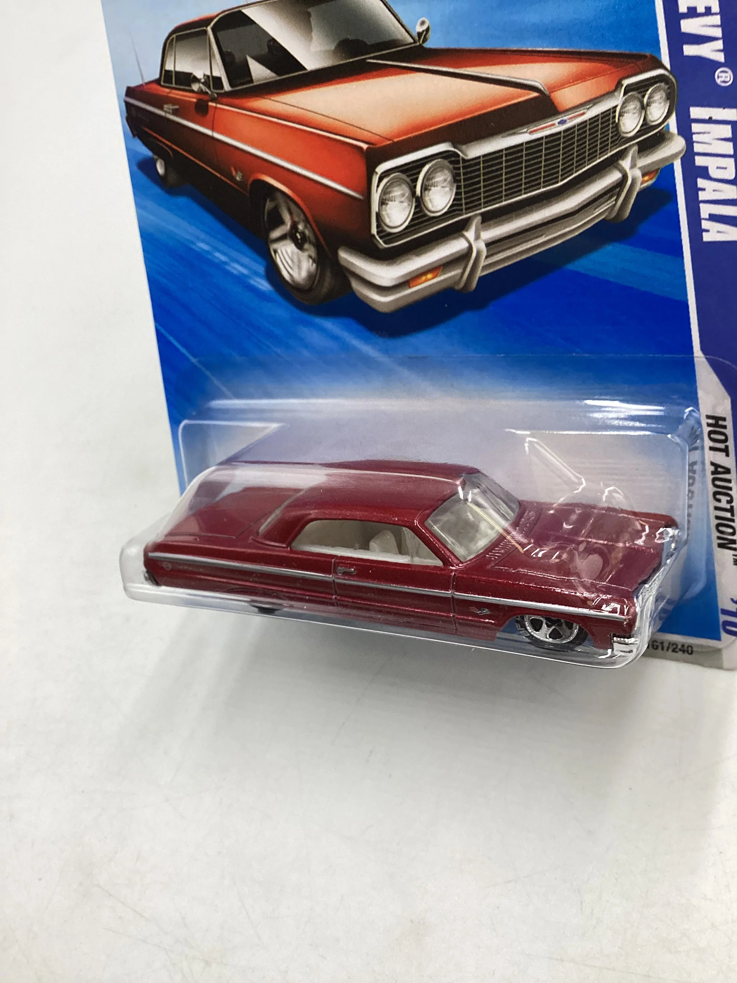 2010 Hot Wheels #161 64 Chevy Impala Red Walmart Exclusives 234B - Image 5