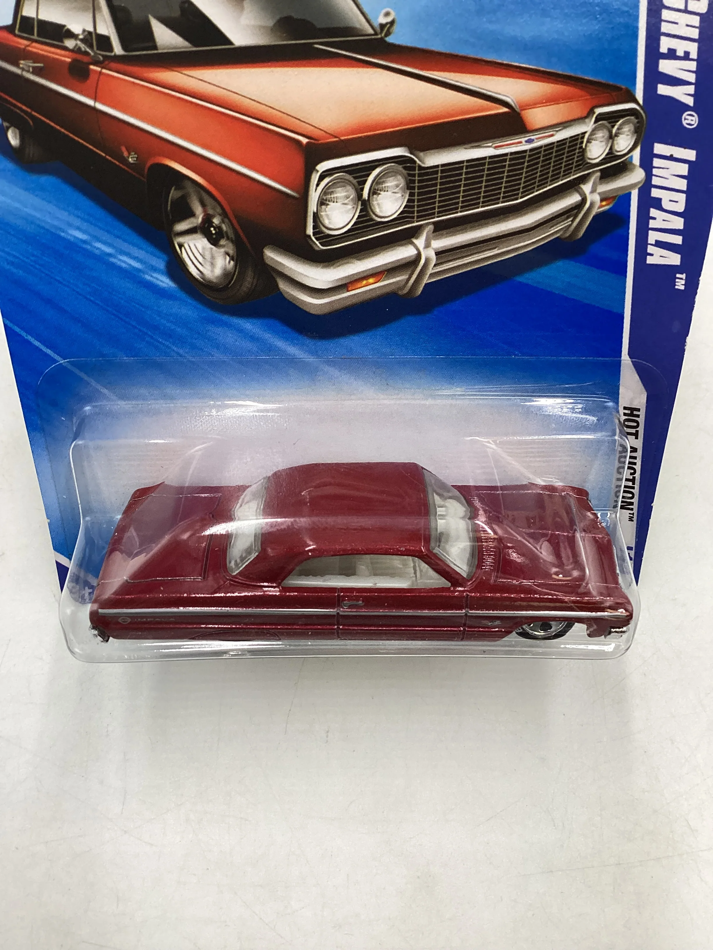 2010 Hot Wheels #161 64 Chevy Impala Red Walmart Exclusives 234B - Image 6