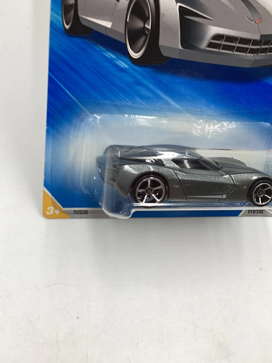 2010 Hot Wheels #19 09 Corvette stingray concept Dark Charcoal 17C - Image 4