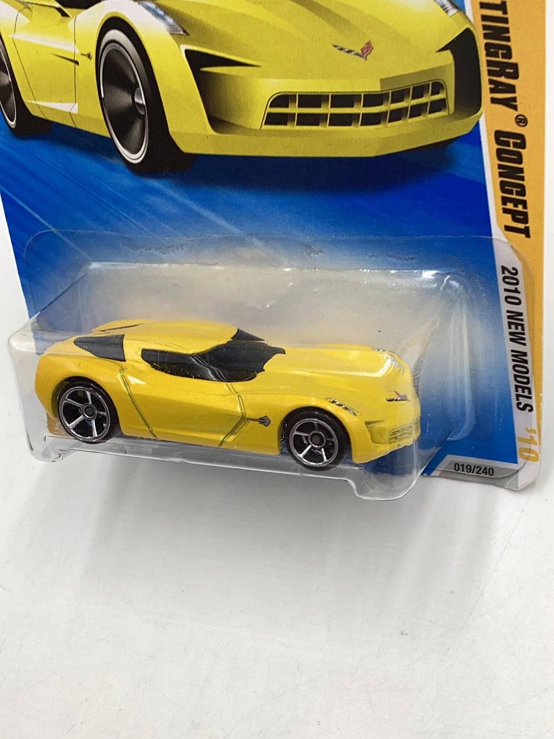 2010 Hot Wheels #19 09 Corvette stingray concept yellow 17A - Image 5