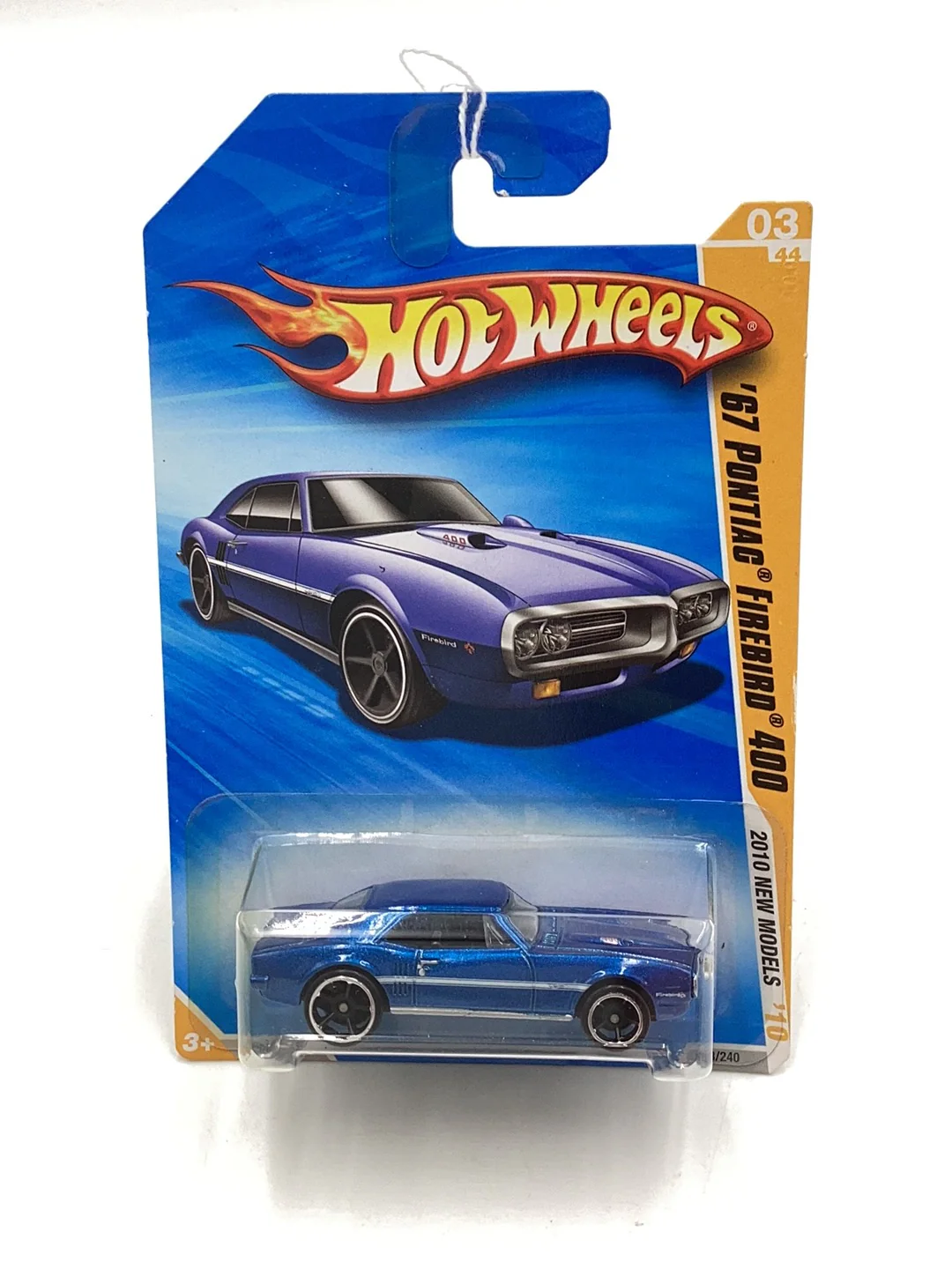 2010 Hot Wheels #3 67 Pontiac Firebird 400 blue 58G - Image 2
