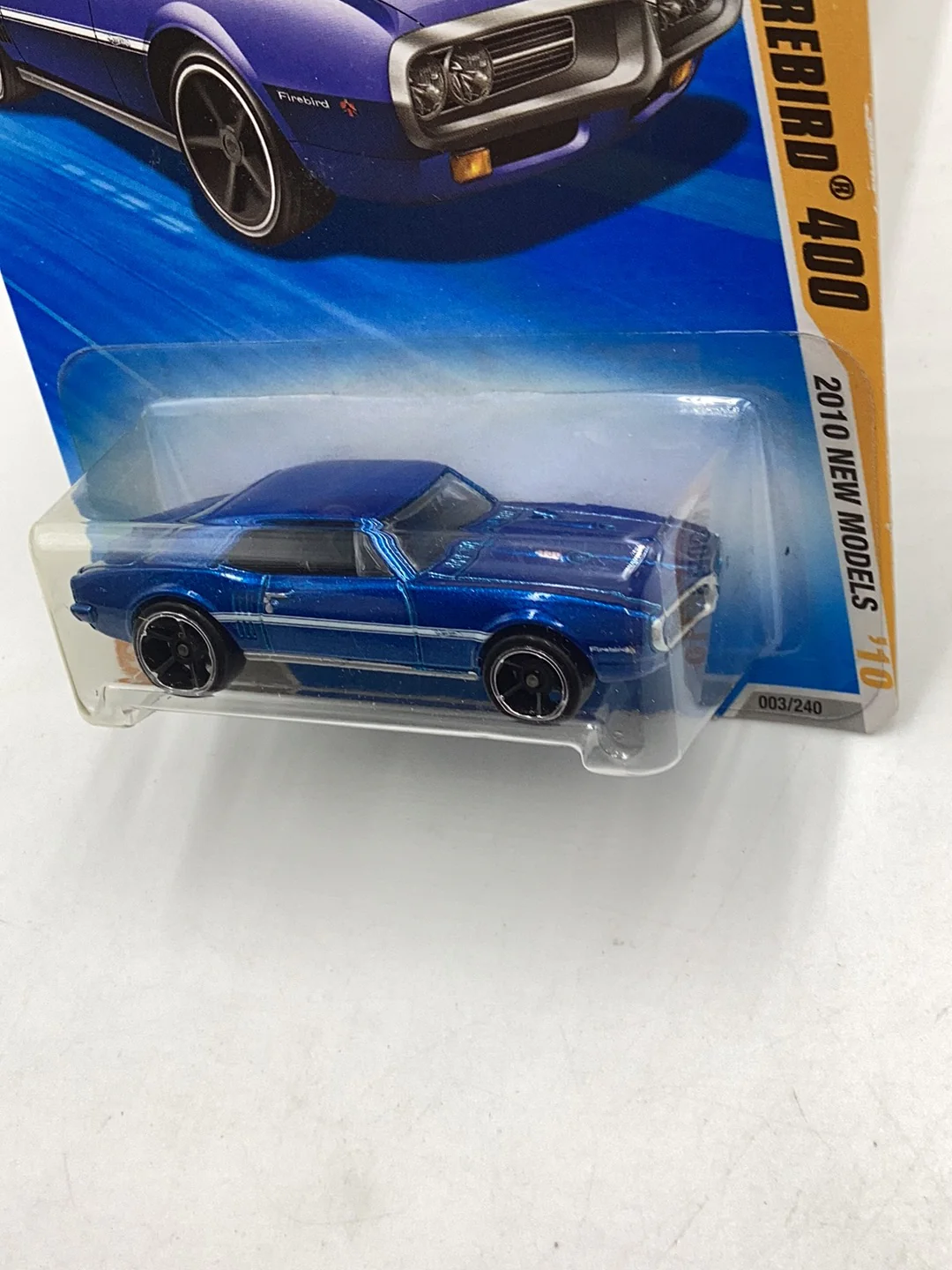 2010 Hot Wheels #3 67 Pontiac Firebird 400 blue 58G - Image 5