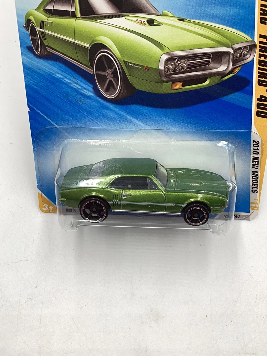 2010 Hot Wheels #3 67 Pontiac Firebird 400 green 58F - Image 6