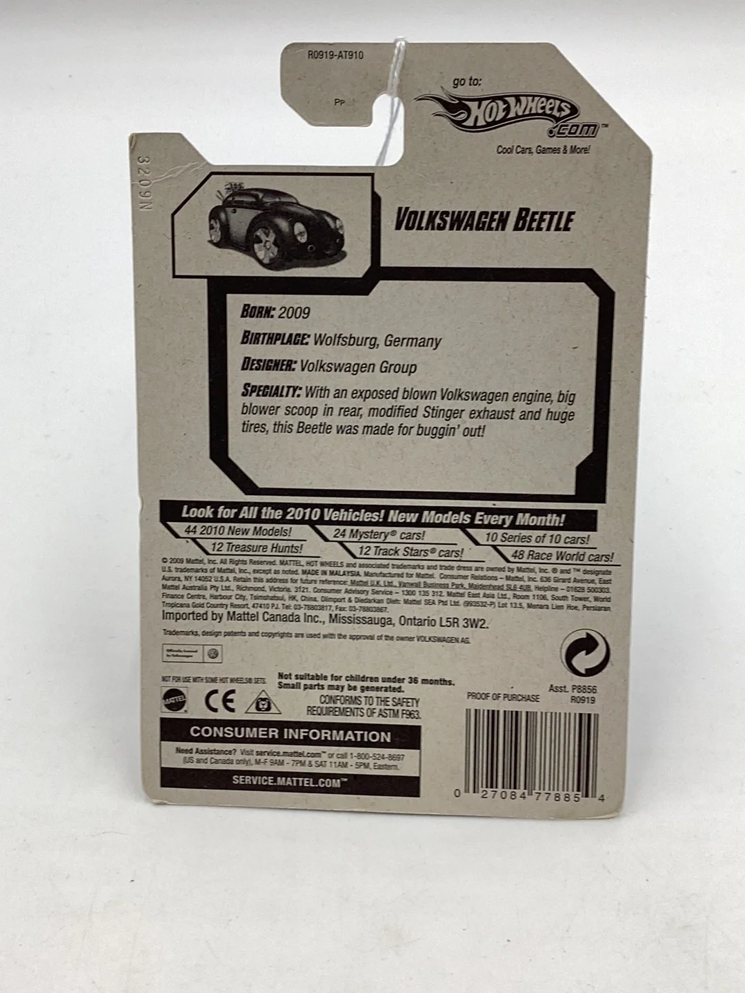 2010 Hot Wheels #4 Volkswagen beetle new arrivals Target exclusive snowflake card maroon 238C - Image 7