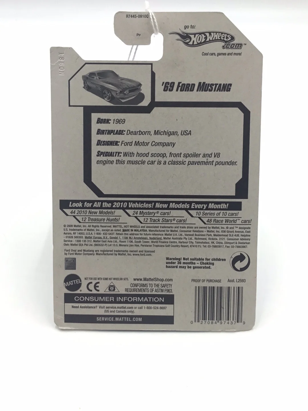 2010 Hot Wheels #56 69 Ford Mustang Treasure Hunt AA2 - Image 6
