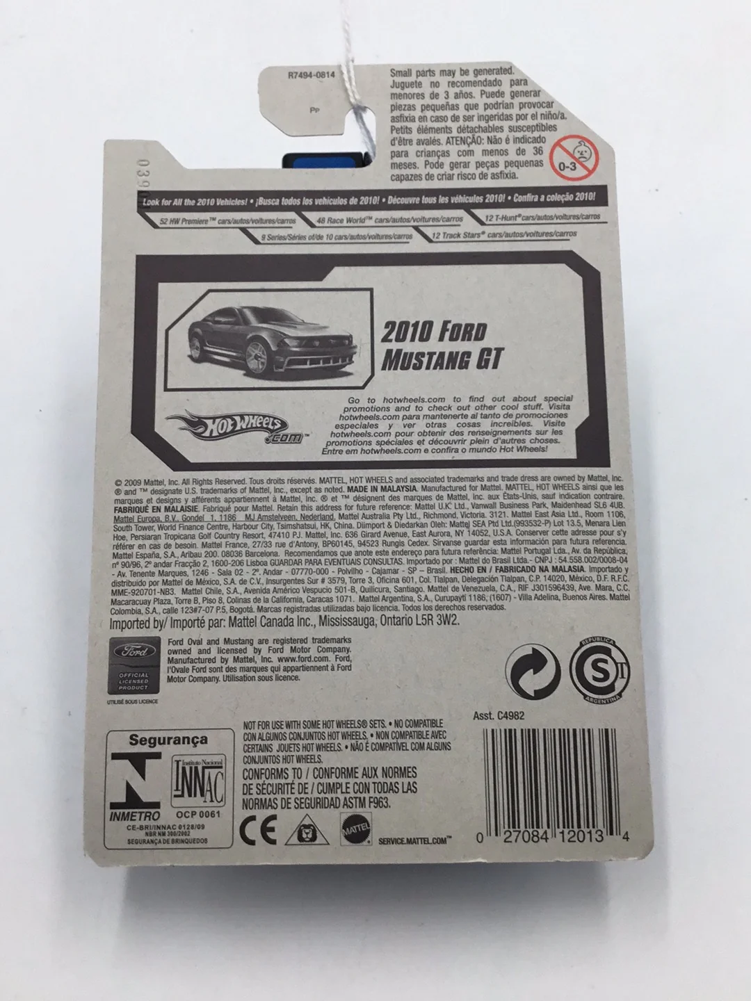 2010 Hot Wheels #77 2010 Ford Mustang Gt MM1 - Image 6
