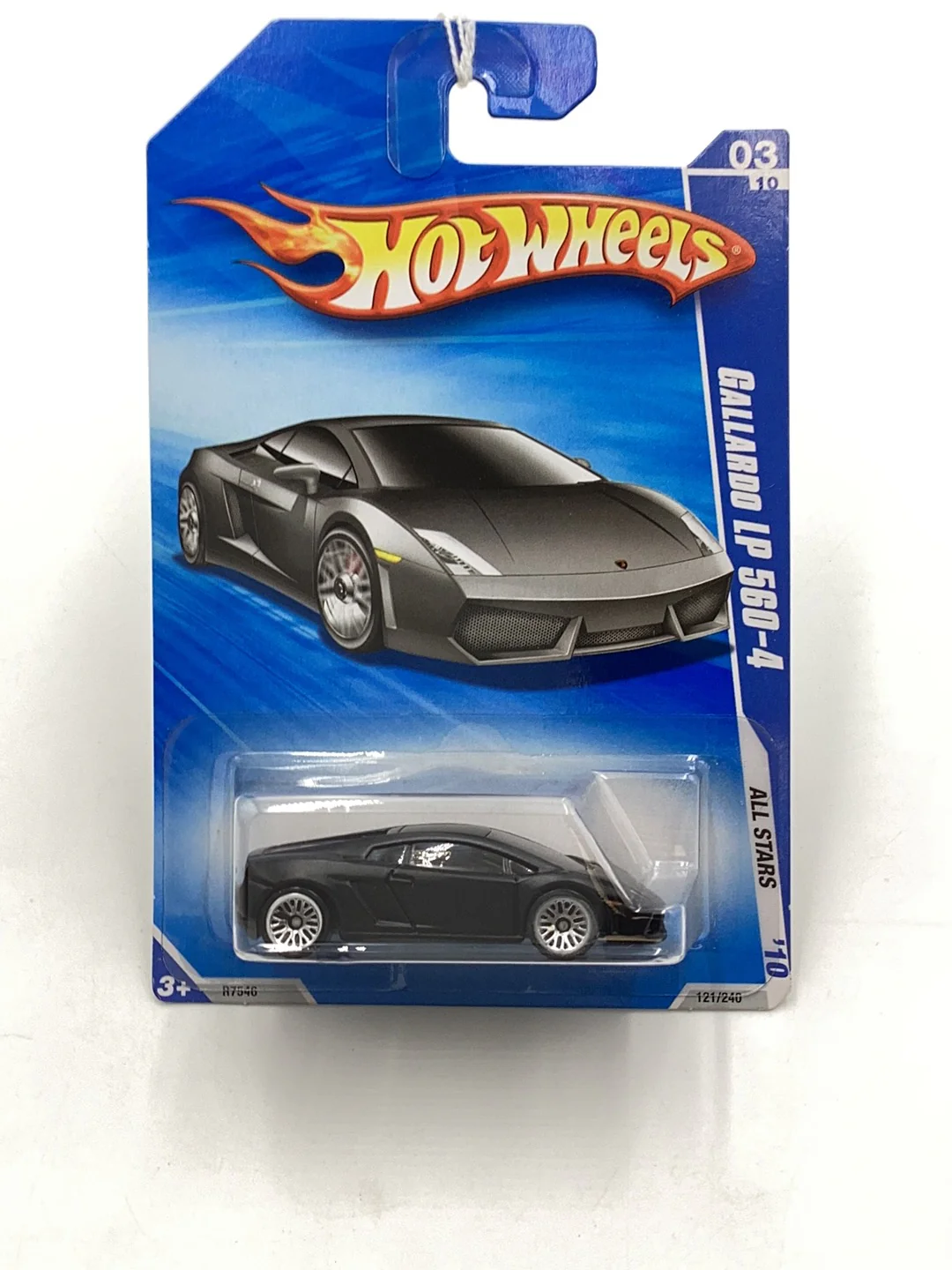 2010 Hot wheels All Stars #121 Gallardo LP 560-4 Black 102A - Image 2