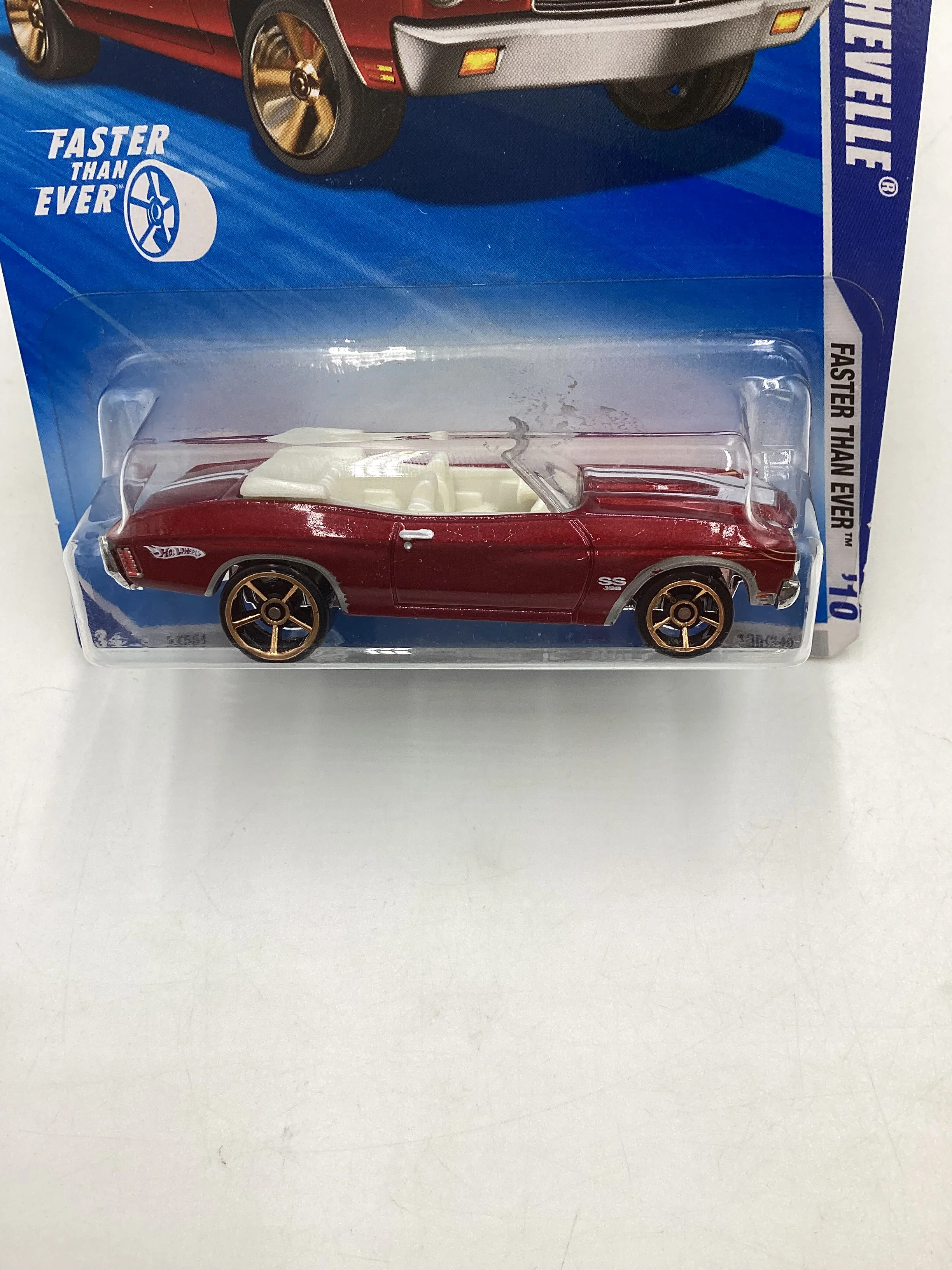 2010 Hot Wheels Faster Than Ever #136 ‘70 Chevy Chevelle Red fte 7B - Image 3