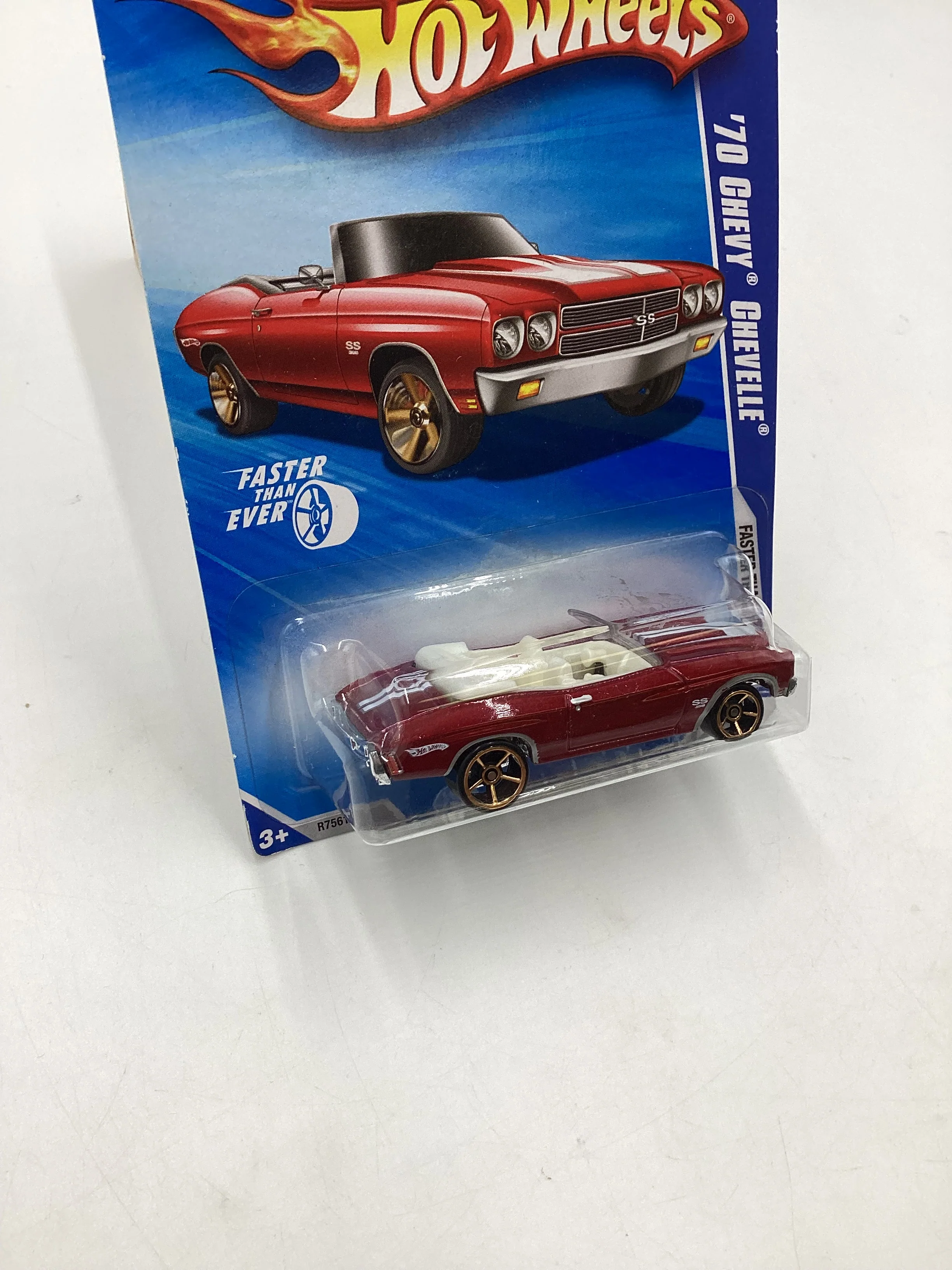 2010 Hot Wheels Faster Than Ever #136 ‘70 Chevy Chevelle Red fte 7B - Image 5
