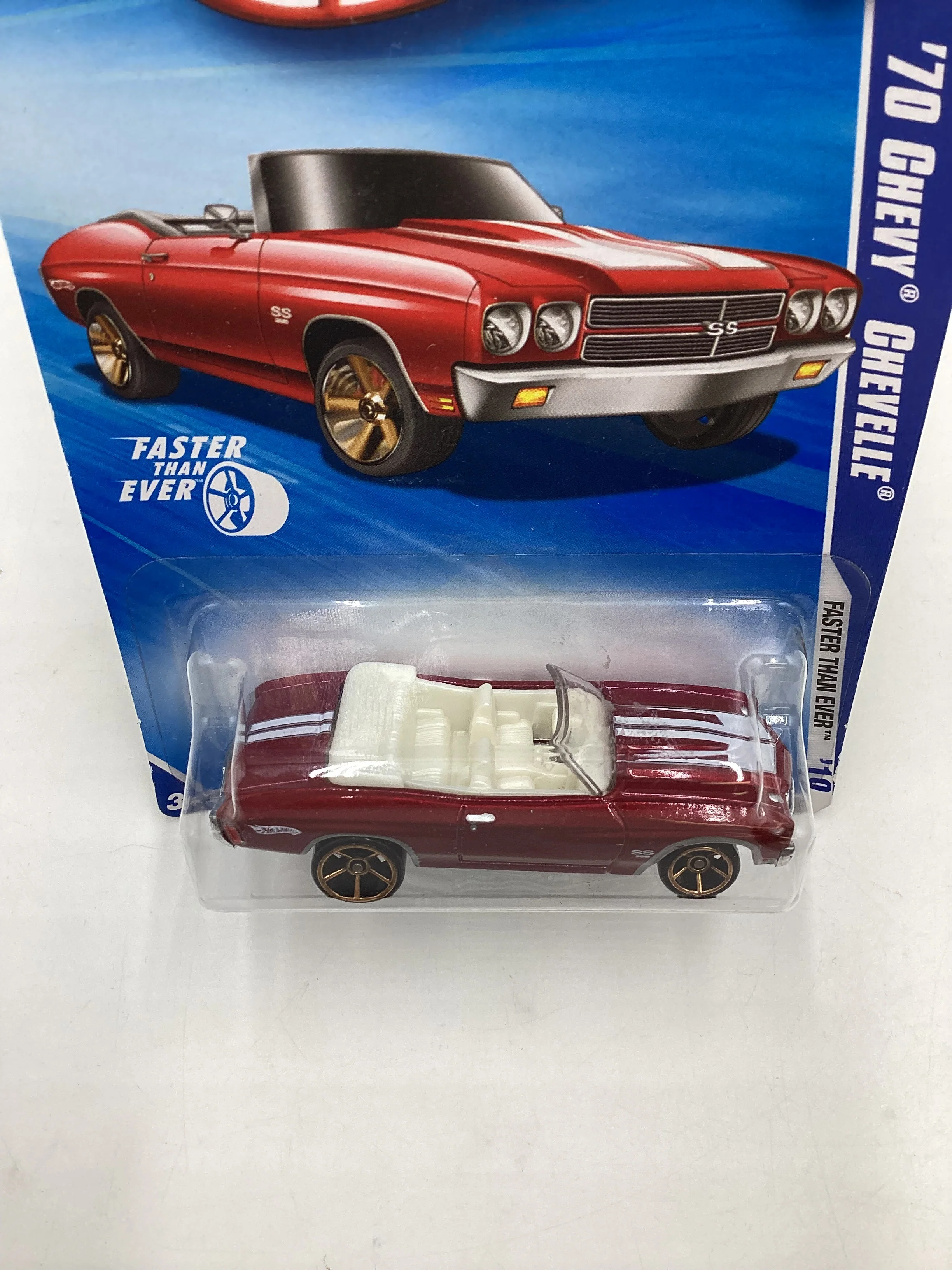 2010 Hot Wheels Faster Than Ever #136 ‘70 Chevy Chevelle Red fte 7B - Image 6