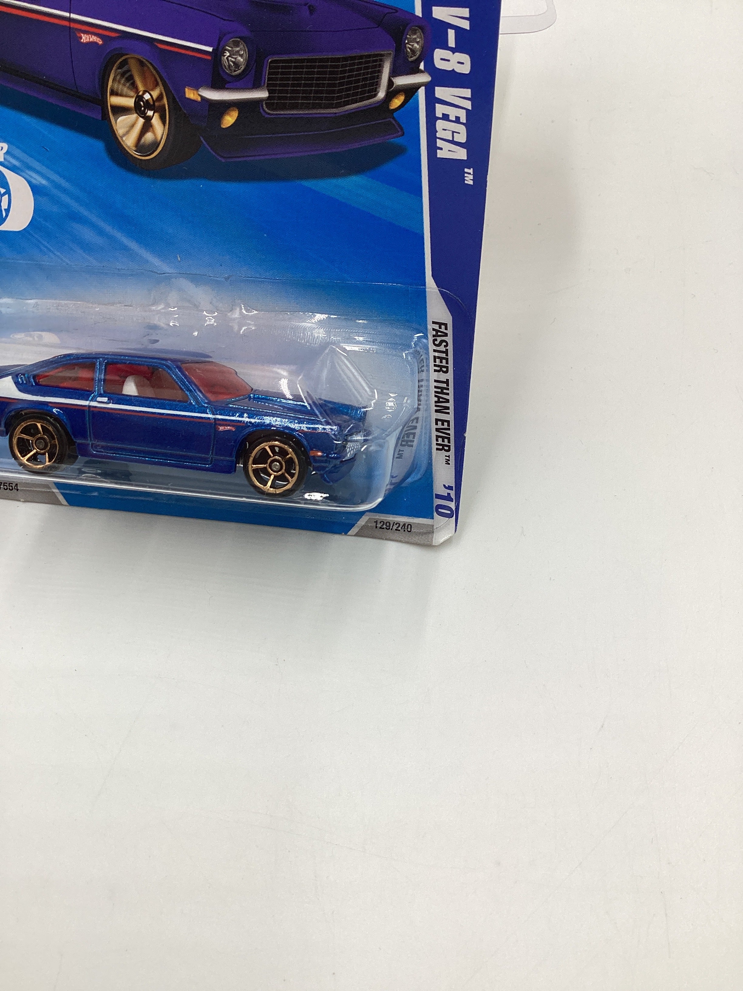 2010 Hot wheels FTE #129 Blue Custom V-8 Vega Fast Than Ever 8D - Image 4