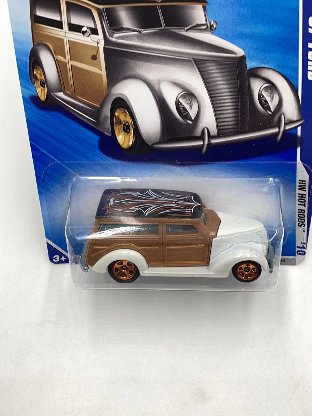 2010 Hot Wheels Hot Rods #141 37 Ford white 33F - Image 6