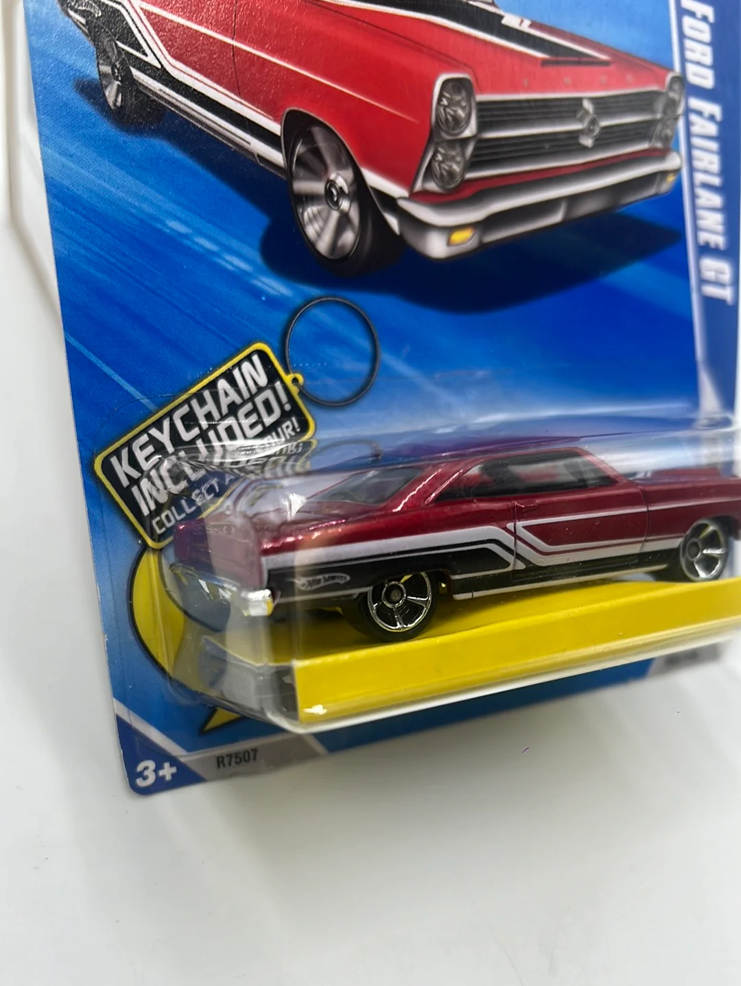 2010 Hot Wheels Muscle Mania ‘66 Ford Fairlane GT Red Walmart Exclusive Deora 2 Keychain 82/240 235E - Image 5