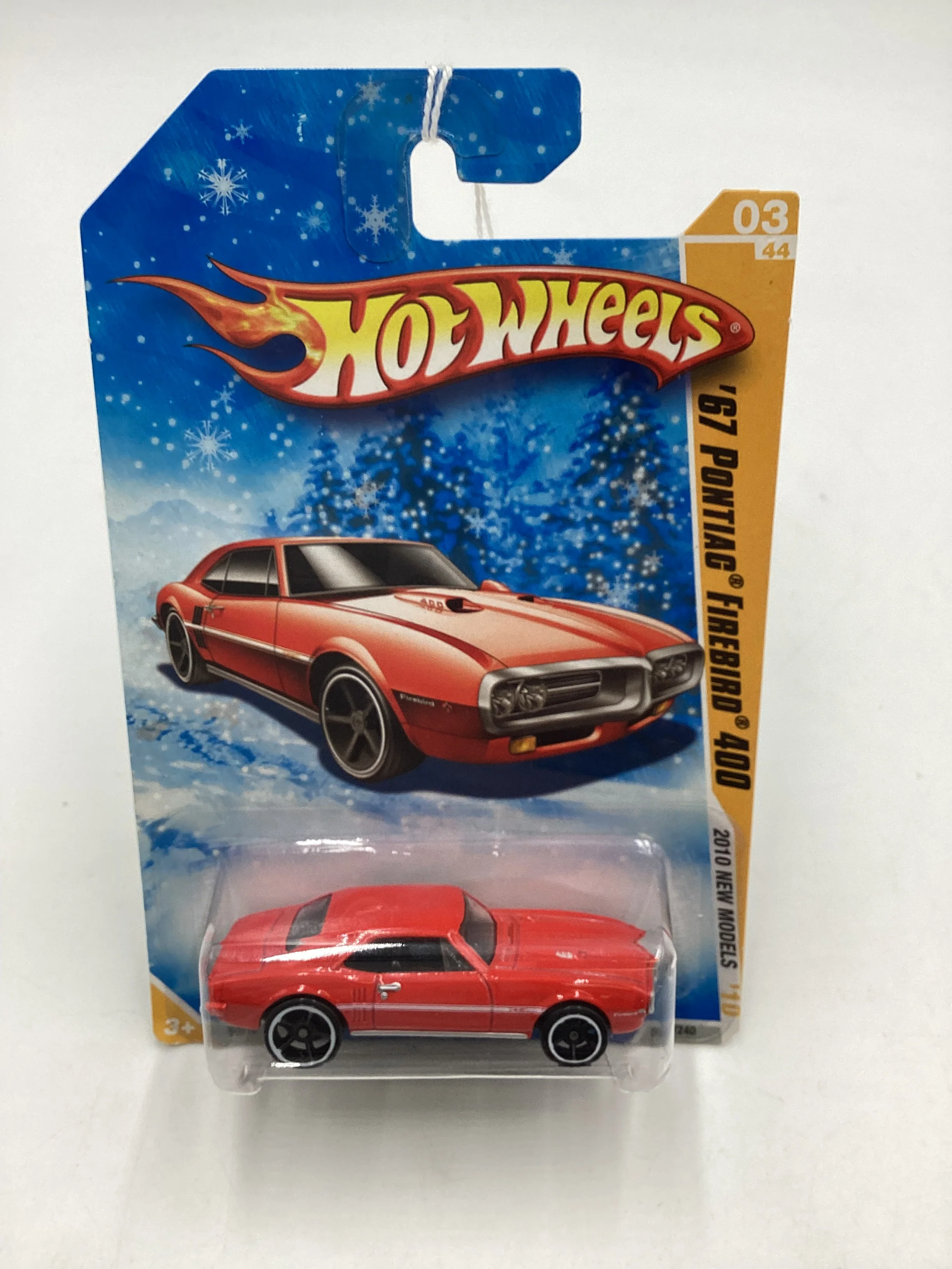 2010 Hot Wheels New Models #3 67 Pontiac Firebird 400 Target Snowflake Card 158B - Image 2