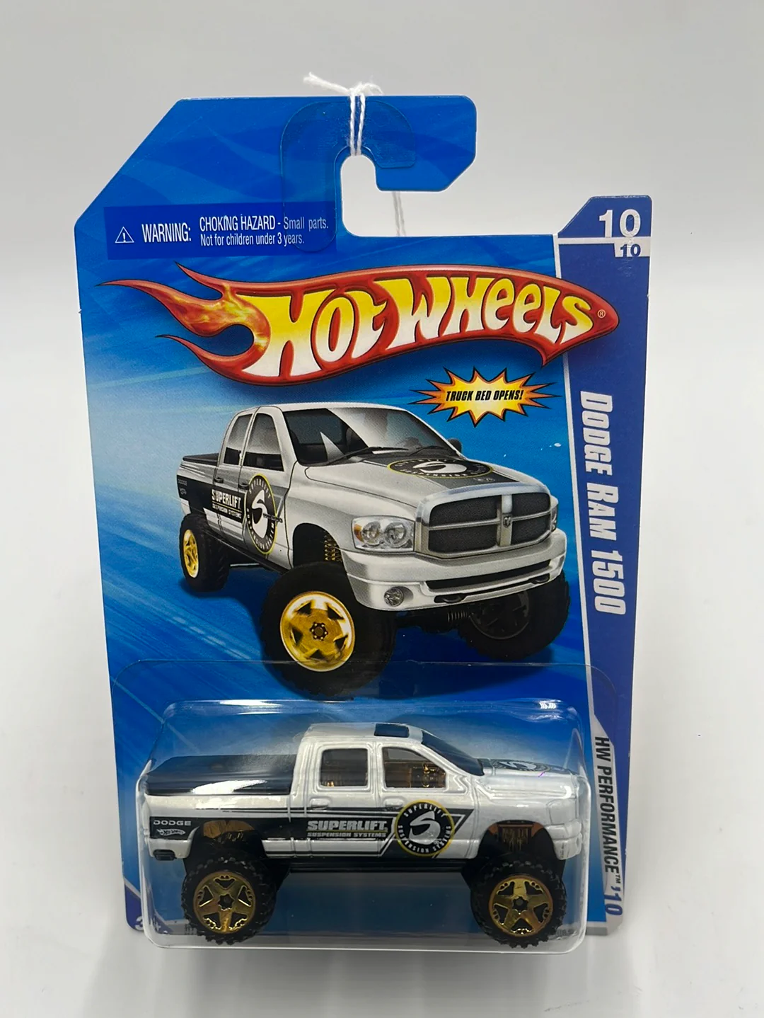 2010 Hot Wheels Performance Dodge Ram 1500 White 108/240 60D - Image 2