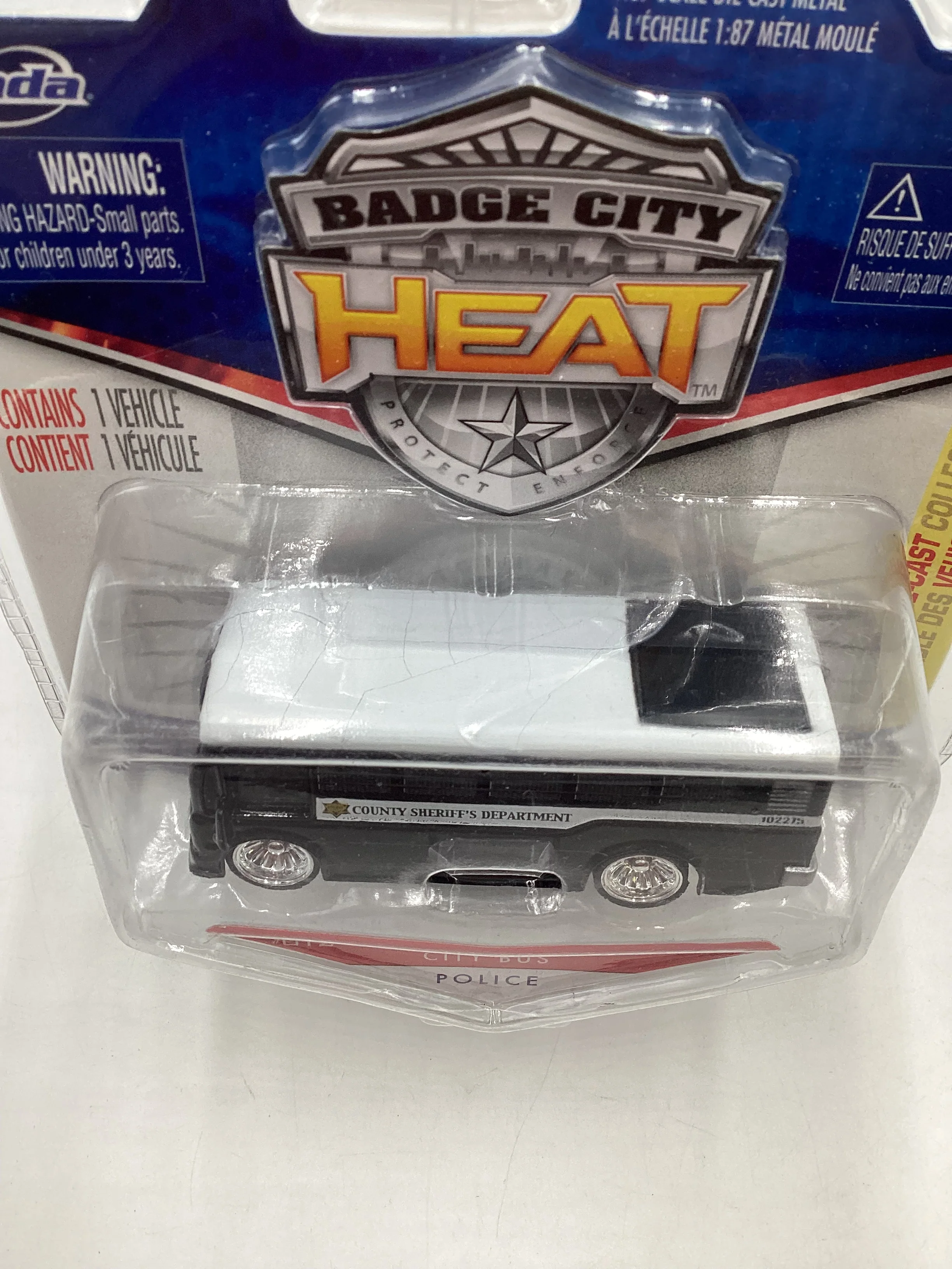 2010 Jada Badge City Heat #012 City Bus Police 214C - Image 6