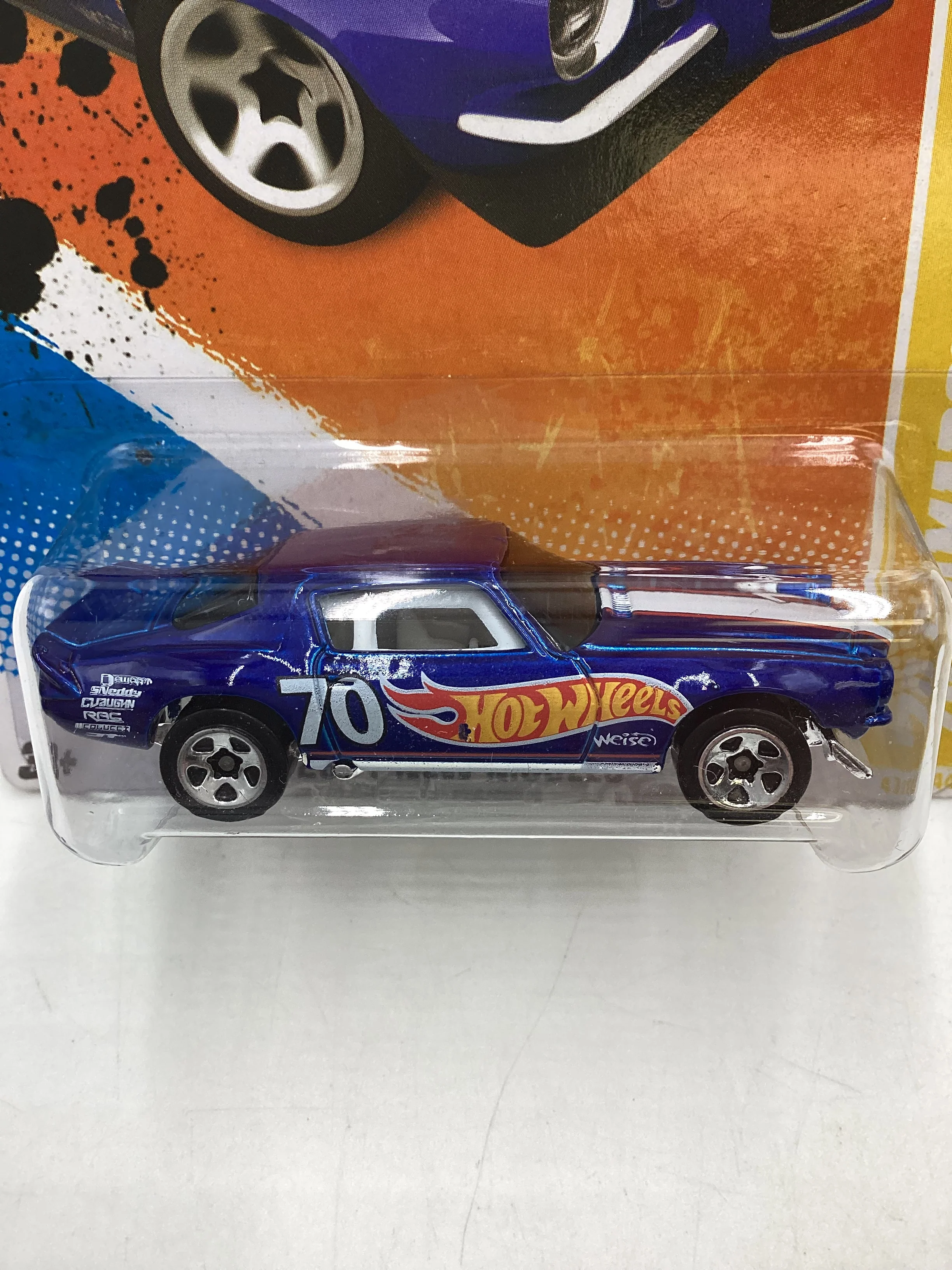2011 Hot wheels #047 Blue 70 Camaro Road Race 6E - Image 3