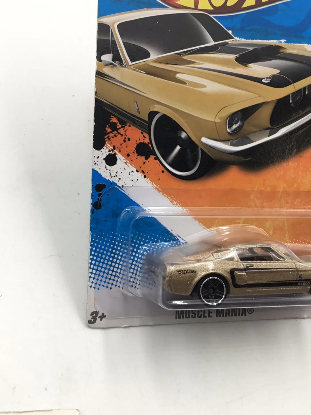 2011 Hot Wheels #101 67 Shelby GT 500  Gold 29B - Image 3