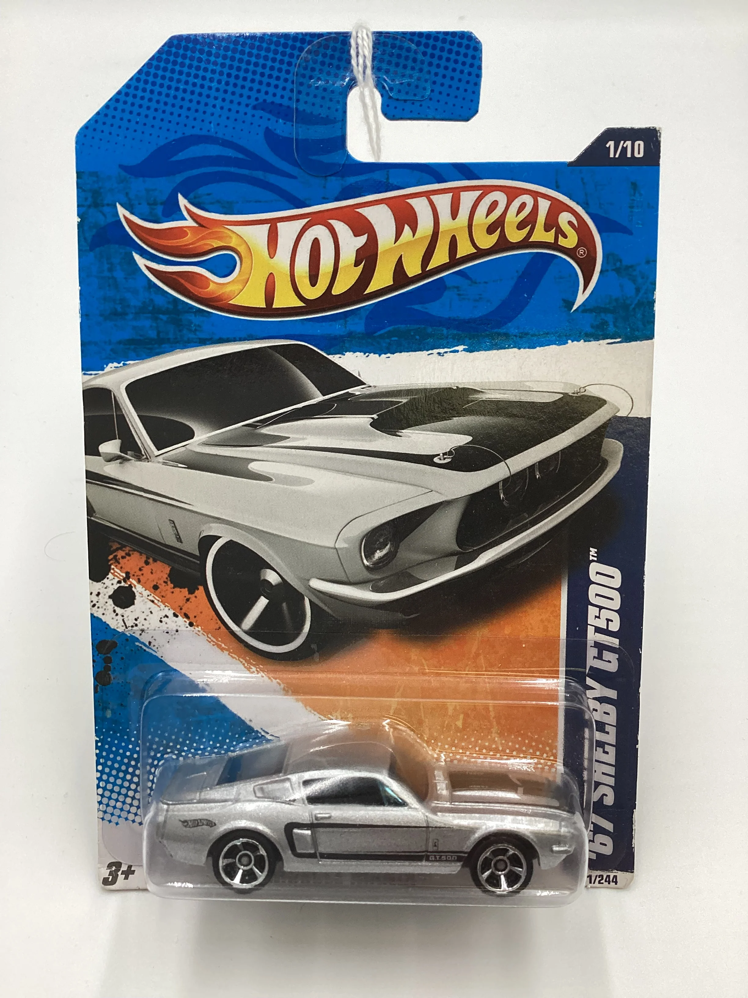 2011 Hot Wheels #101 67 Shelby GT 500 Silver 28C - Image 2