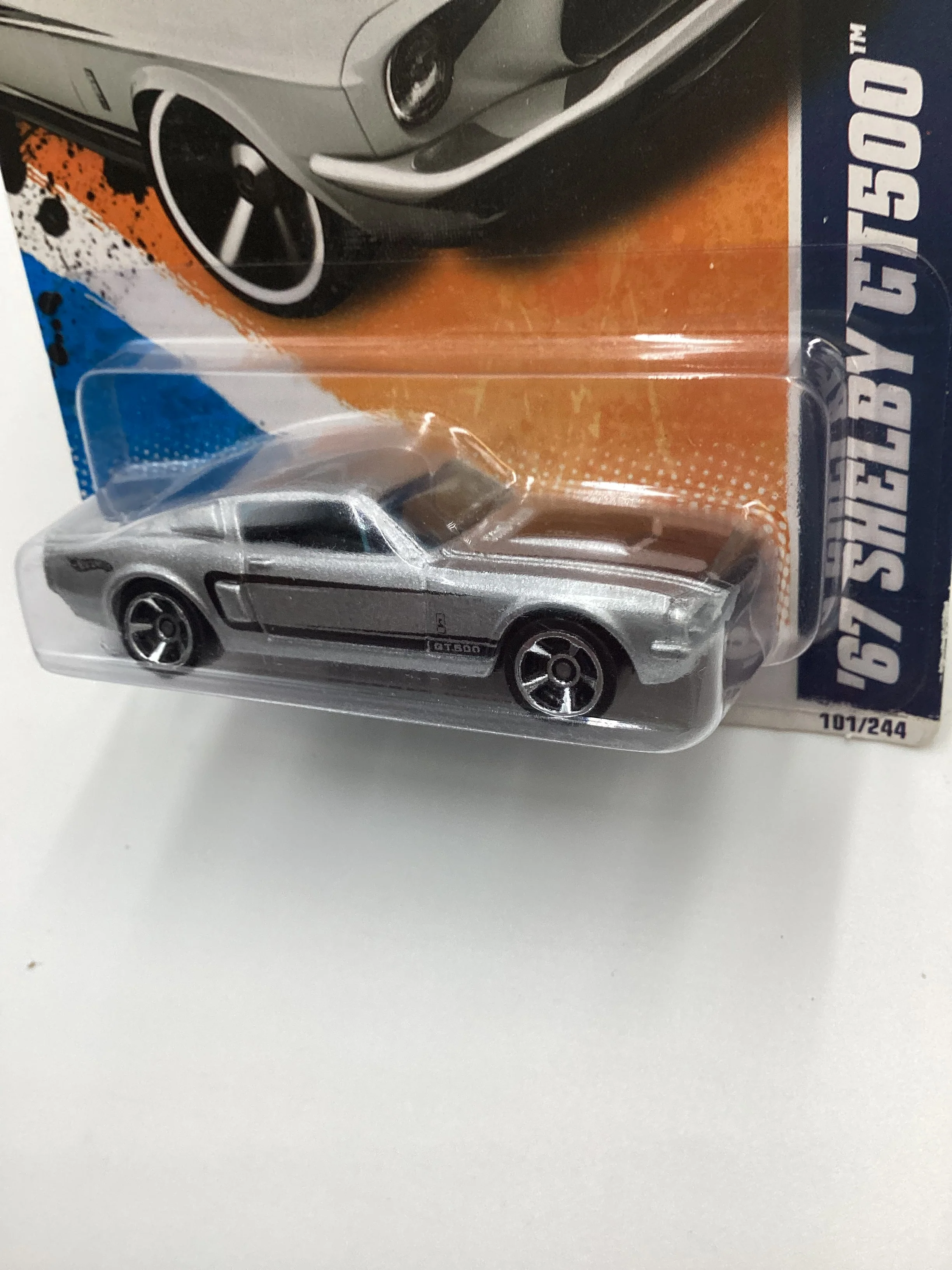 2011 Hot Wheels #101 67 Shelby GT 500 Silver 28C - Image 4
