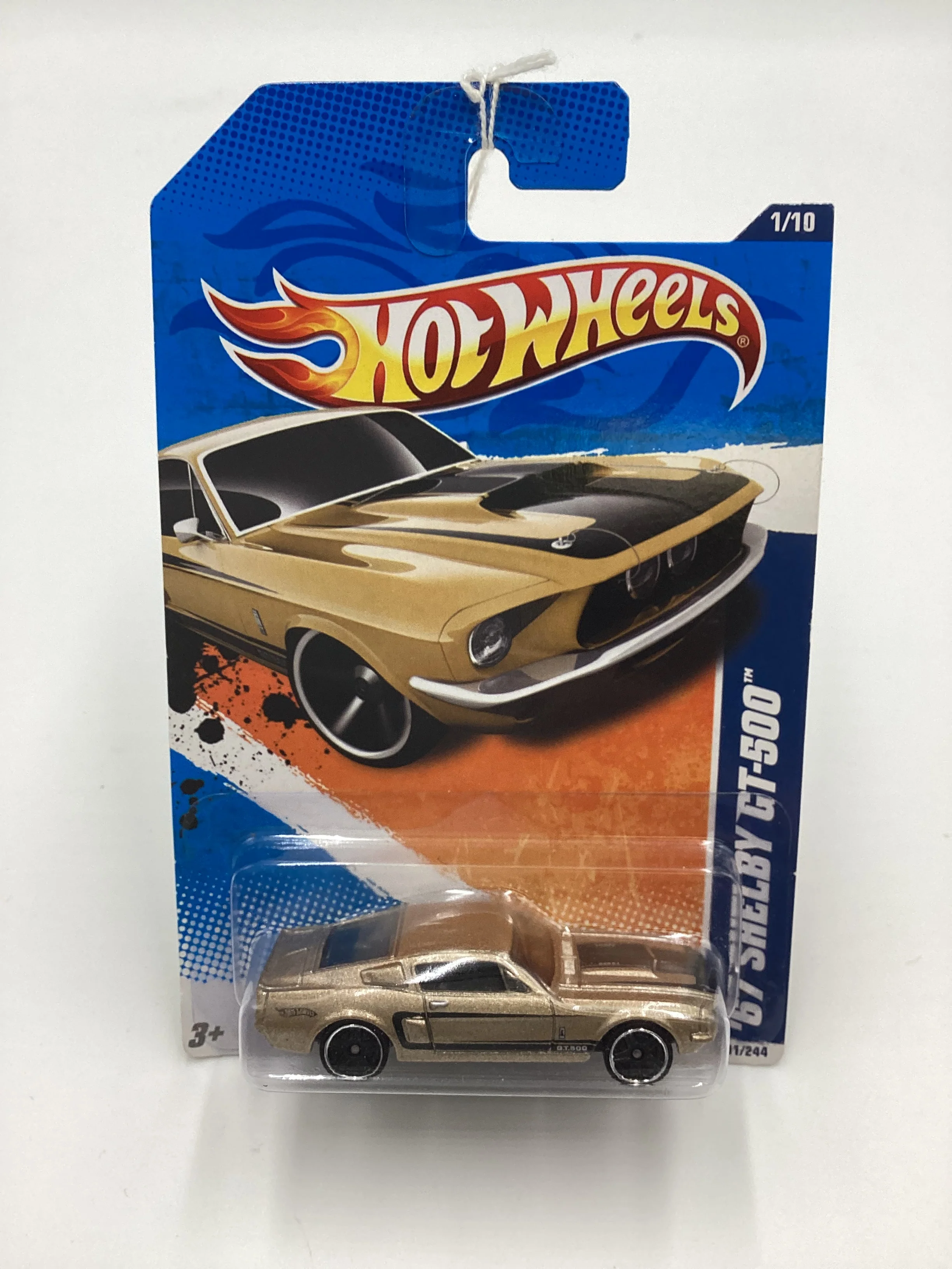2011 Hot Wheels #101 69 Shelby GT-500 Gold 28C - Image 2