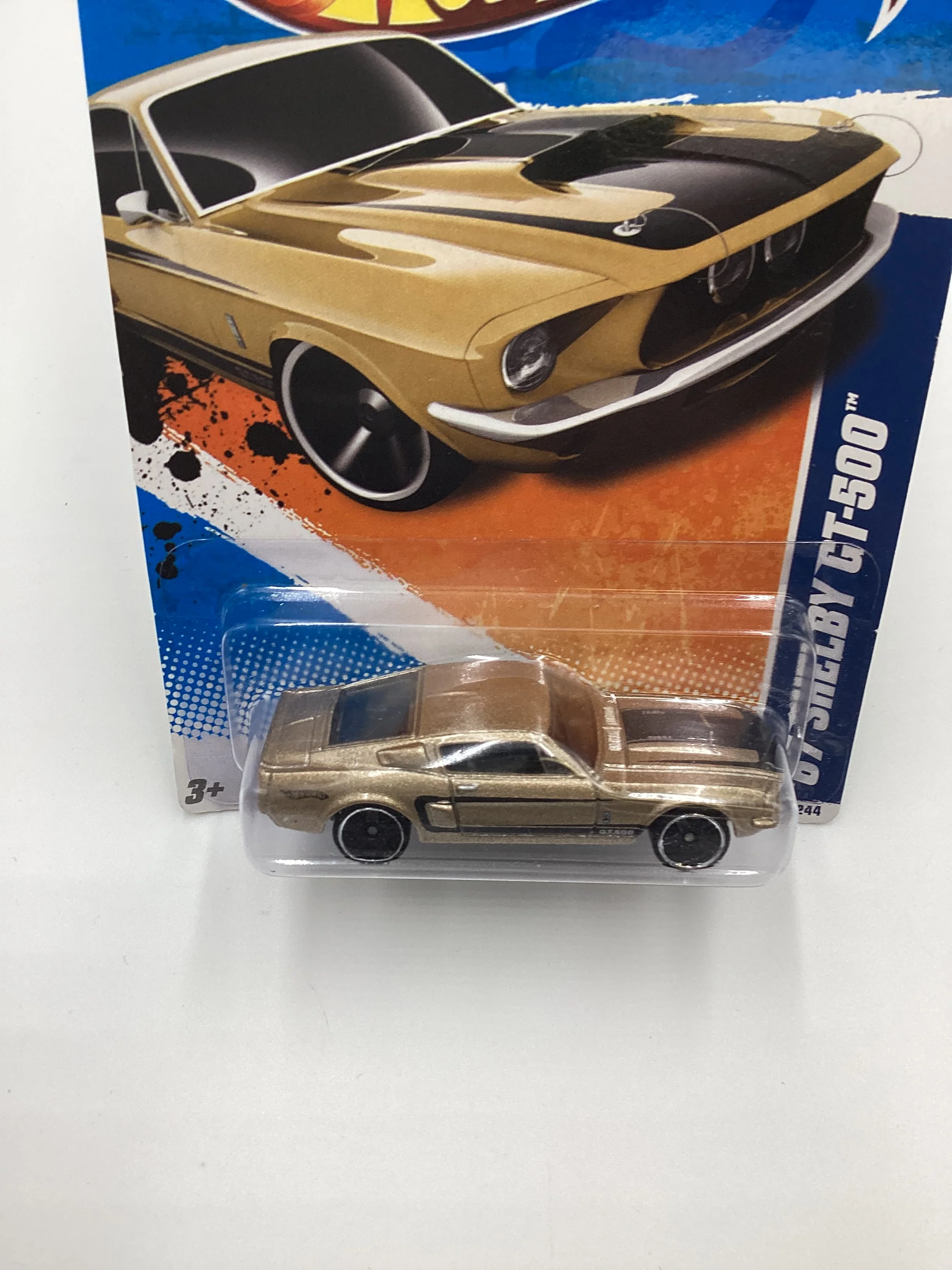 2011 Hot Wheels #101 69 Shelby GT-500 Gold 28C - Image 6