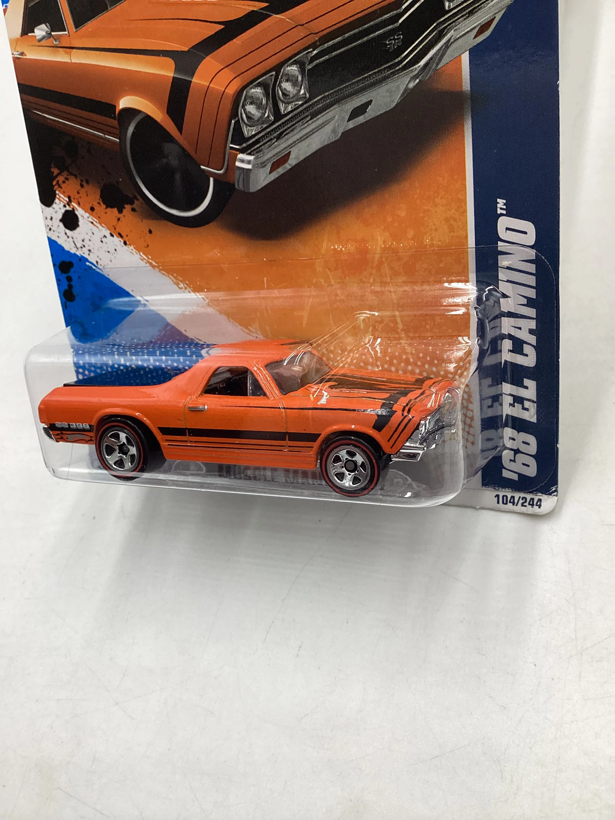 2011 Hot wheels #104 68 El Camino Orange Walmart Exclusive 239F - Image 4