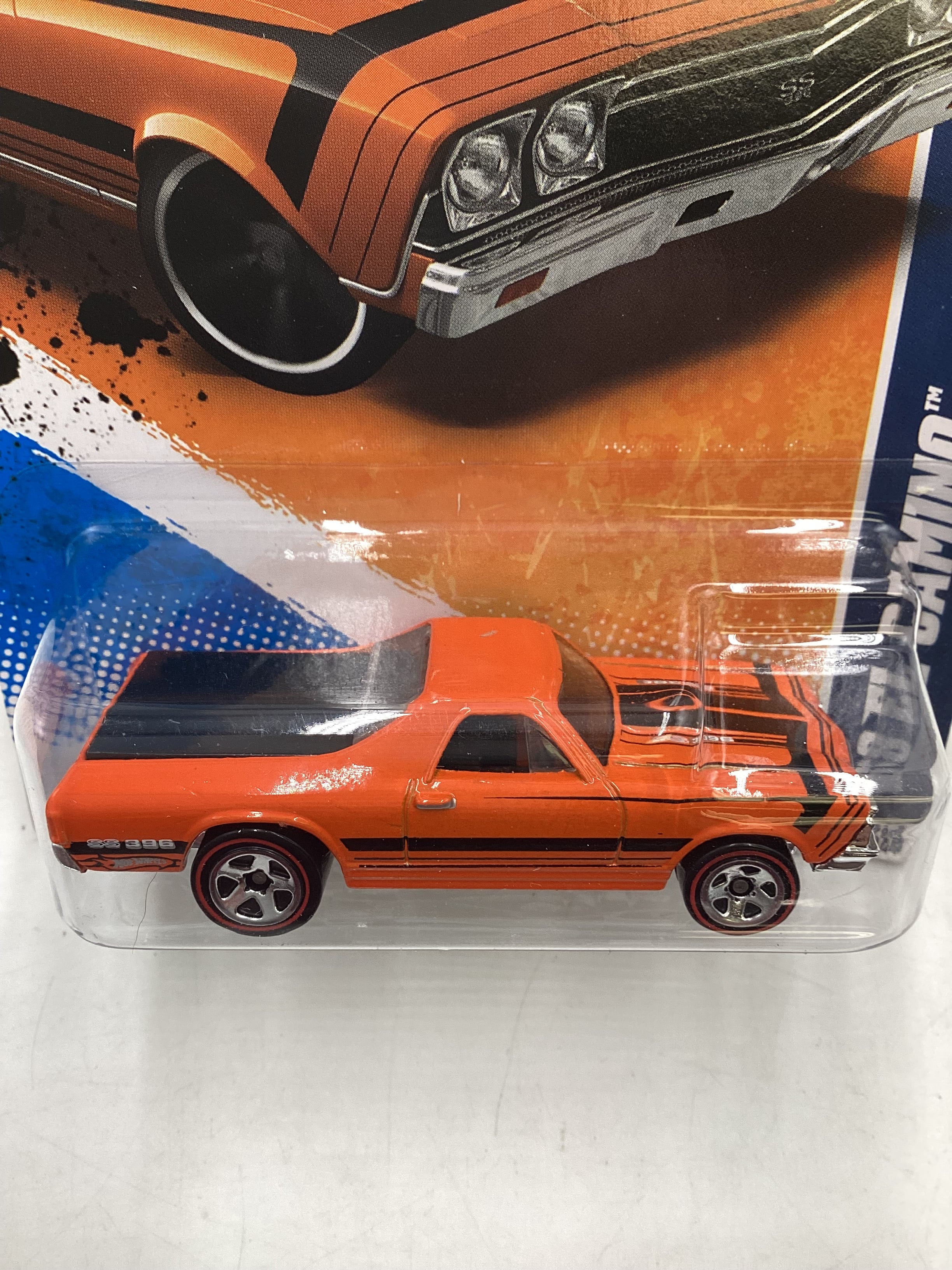 2011 Hot wheels #104 68 El Camino Orange Walmart Exclusive 239F - Image 6