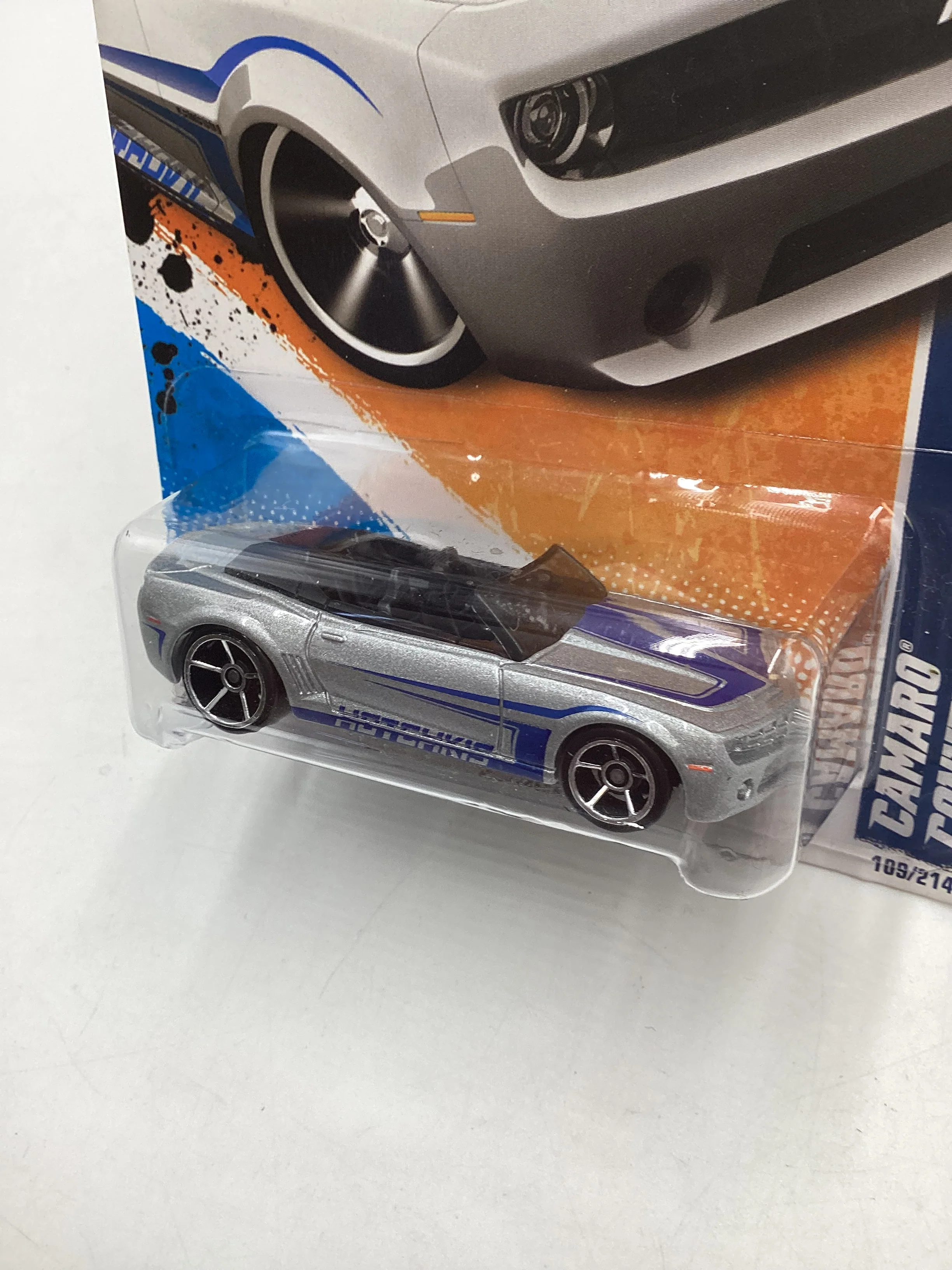 2011 Hot wheels #109 Silver Camaro Convertible Concept 16H - Image 4