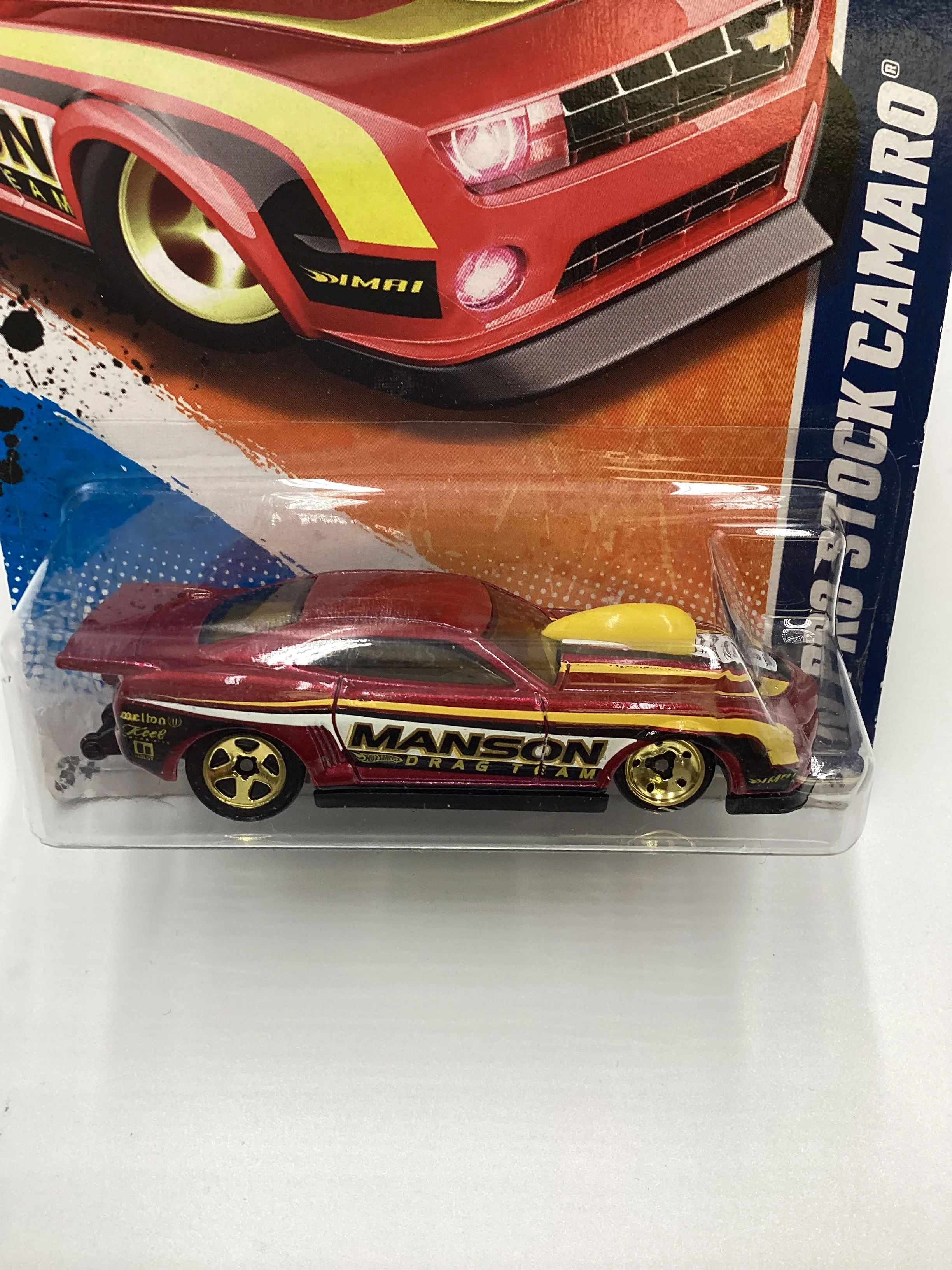 2011 Hot wheels #121 70 Pro Stock Camaro Red 13i - Image 3