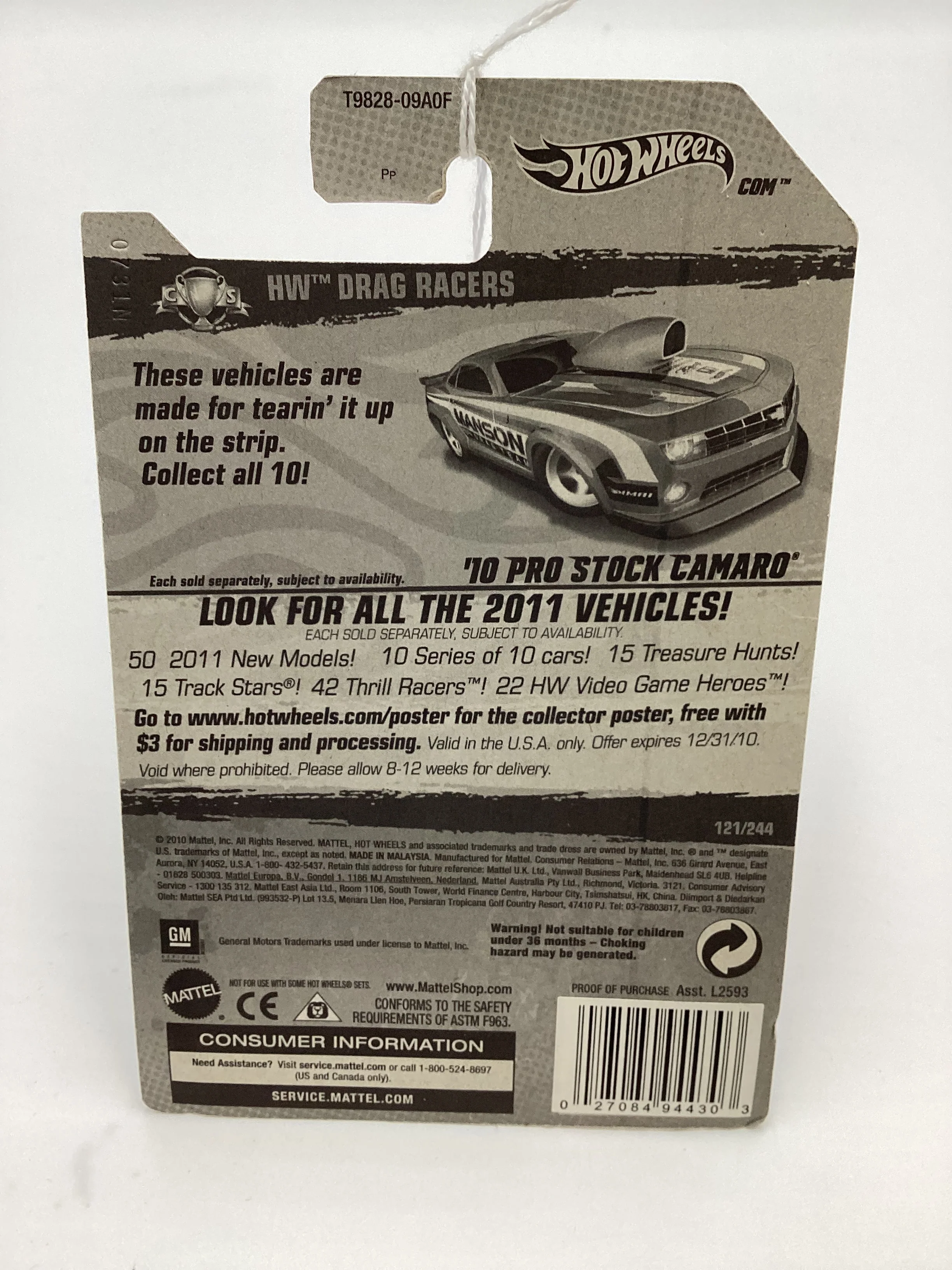 2011 Hot wheels #121 70 Pro Stock Camaro Red 13i - Image 7