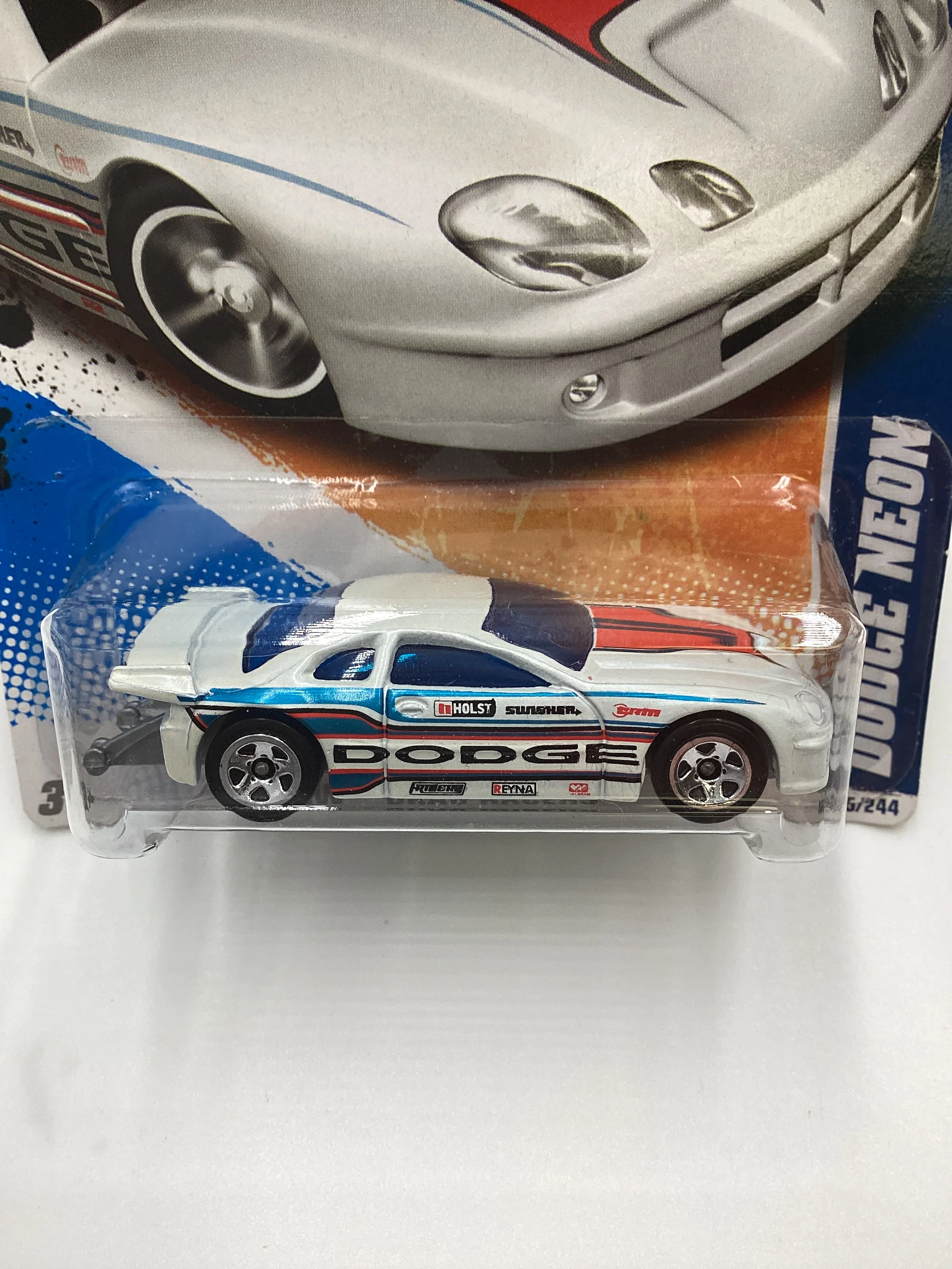 2011 Hot Wheels #125 Dodge Neon White 55H - Image 3