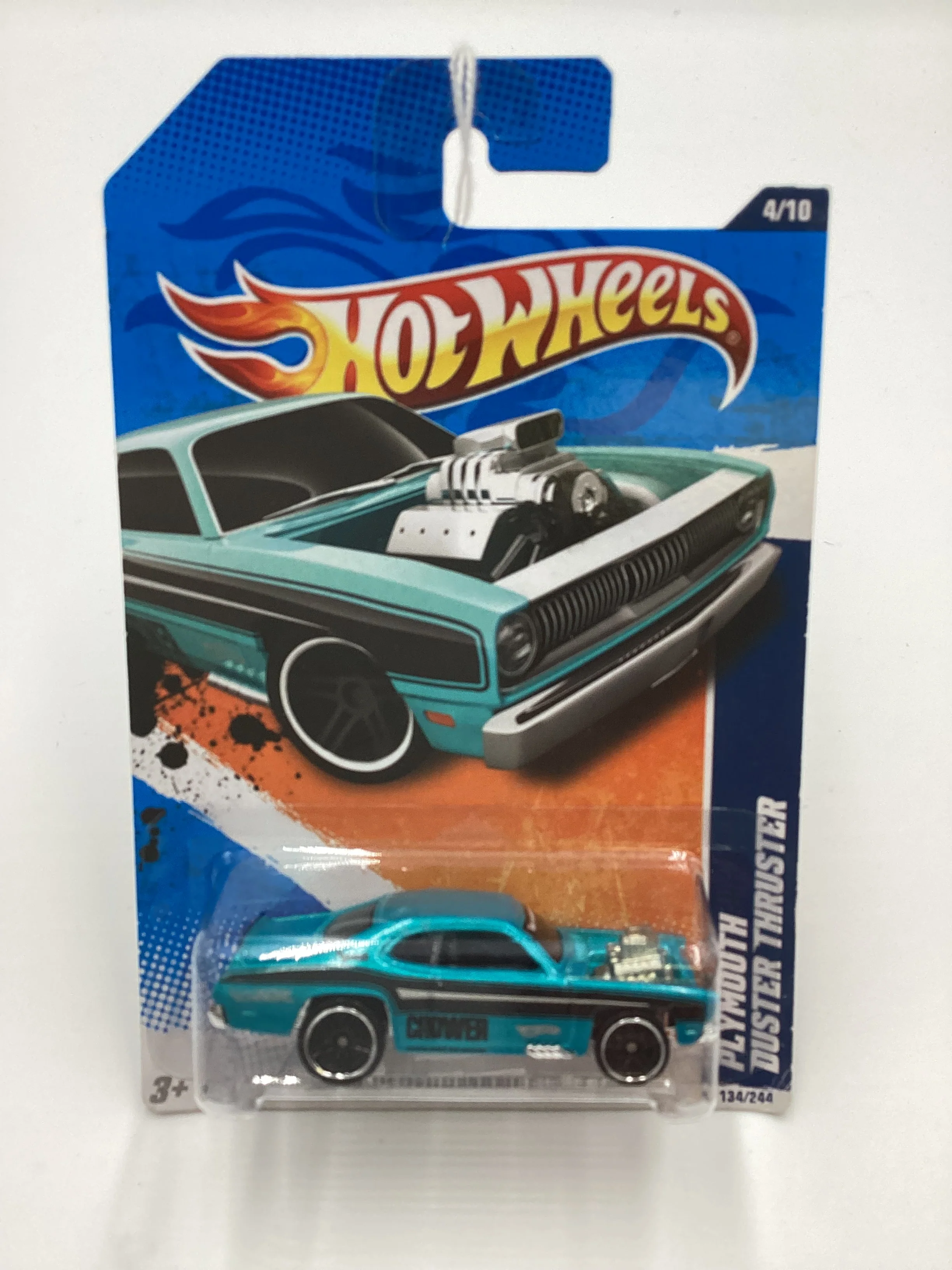 2011 Hot Wheels #134 Plymouth Duster Thruster Blue 52A - Image 2