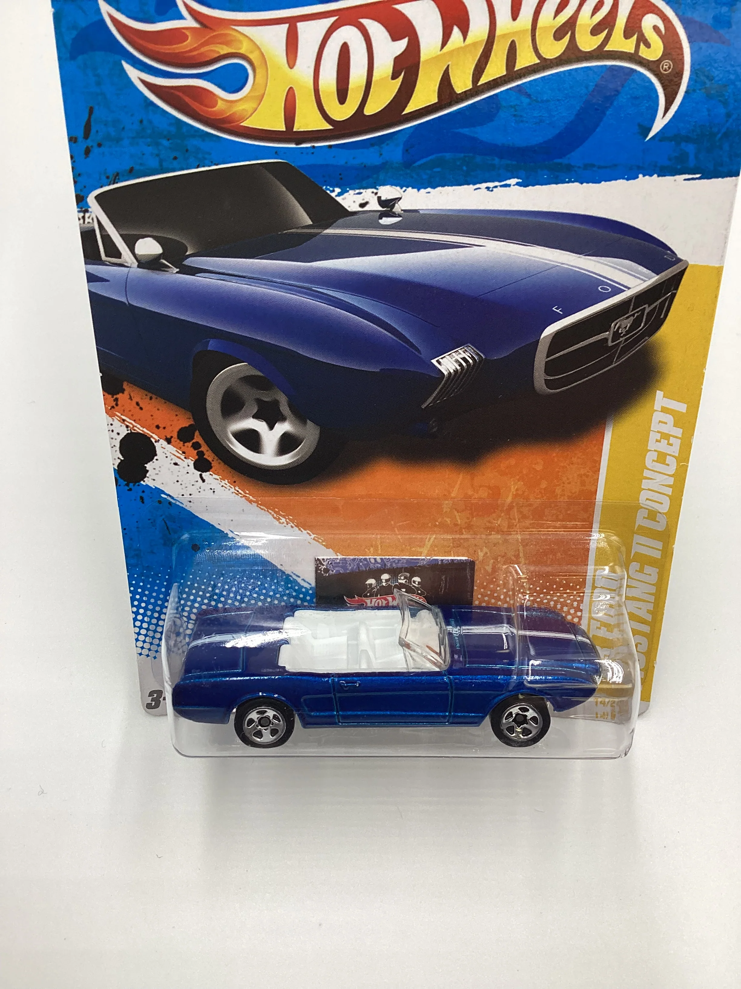 2011 Hot Wheels #14 63 Ford Mustang II Concept Blue 27F - Image 6