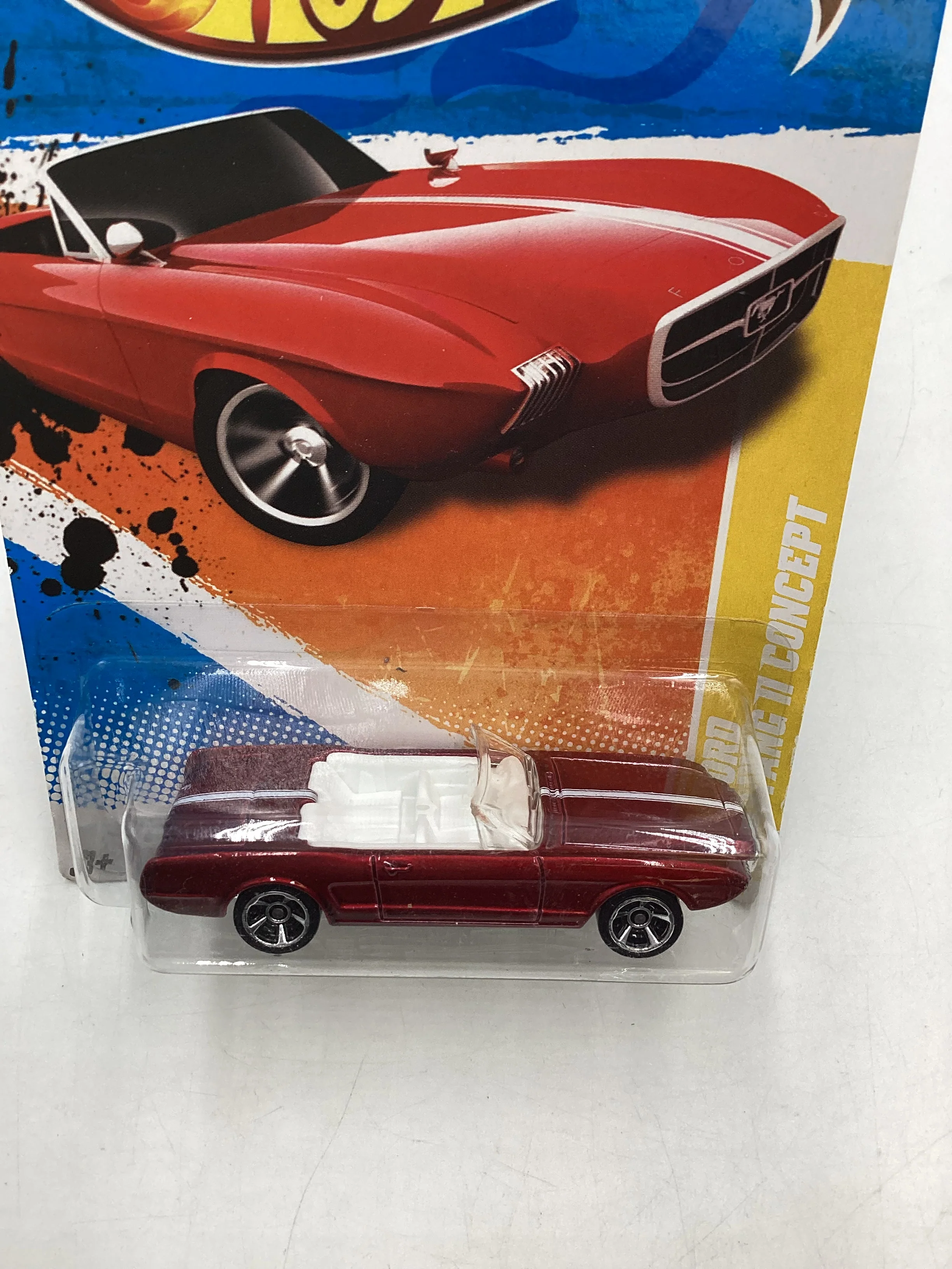 2011 Hot Wheels #14 63 Ford Mustang II Concept Red 21C - Image 6