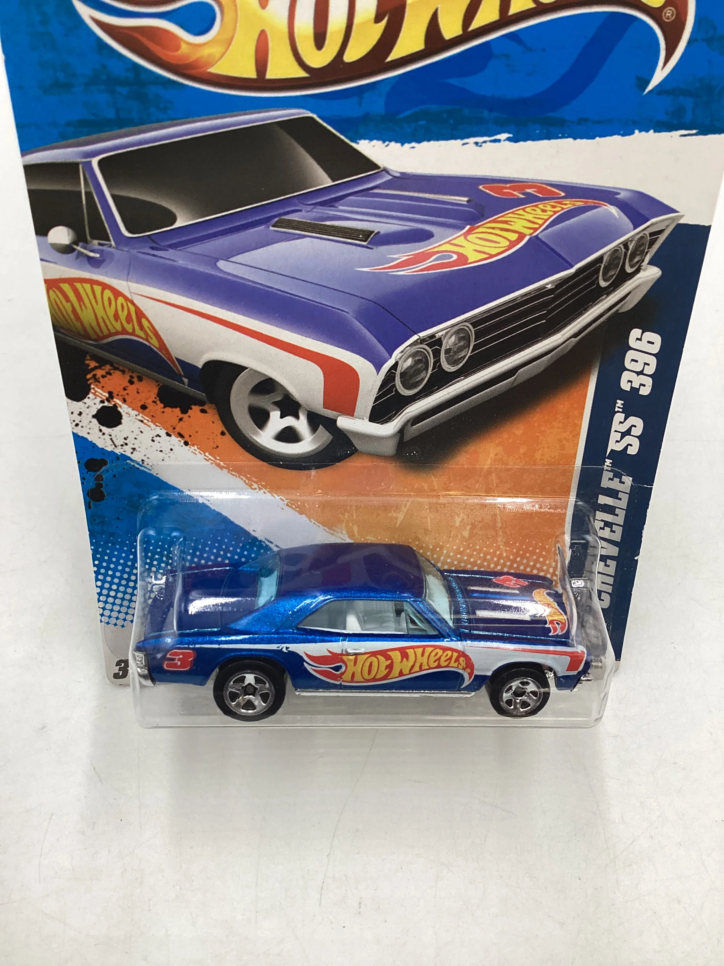 2011 Hot wheels #151 67 Chevelle SS 396 Blue 11C - Image 6